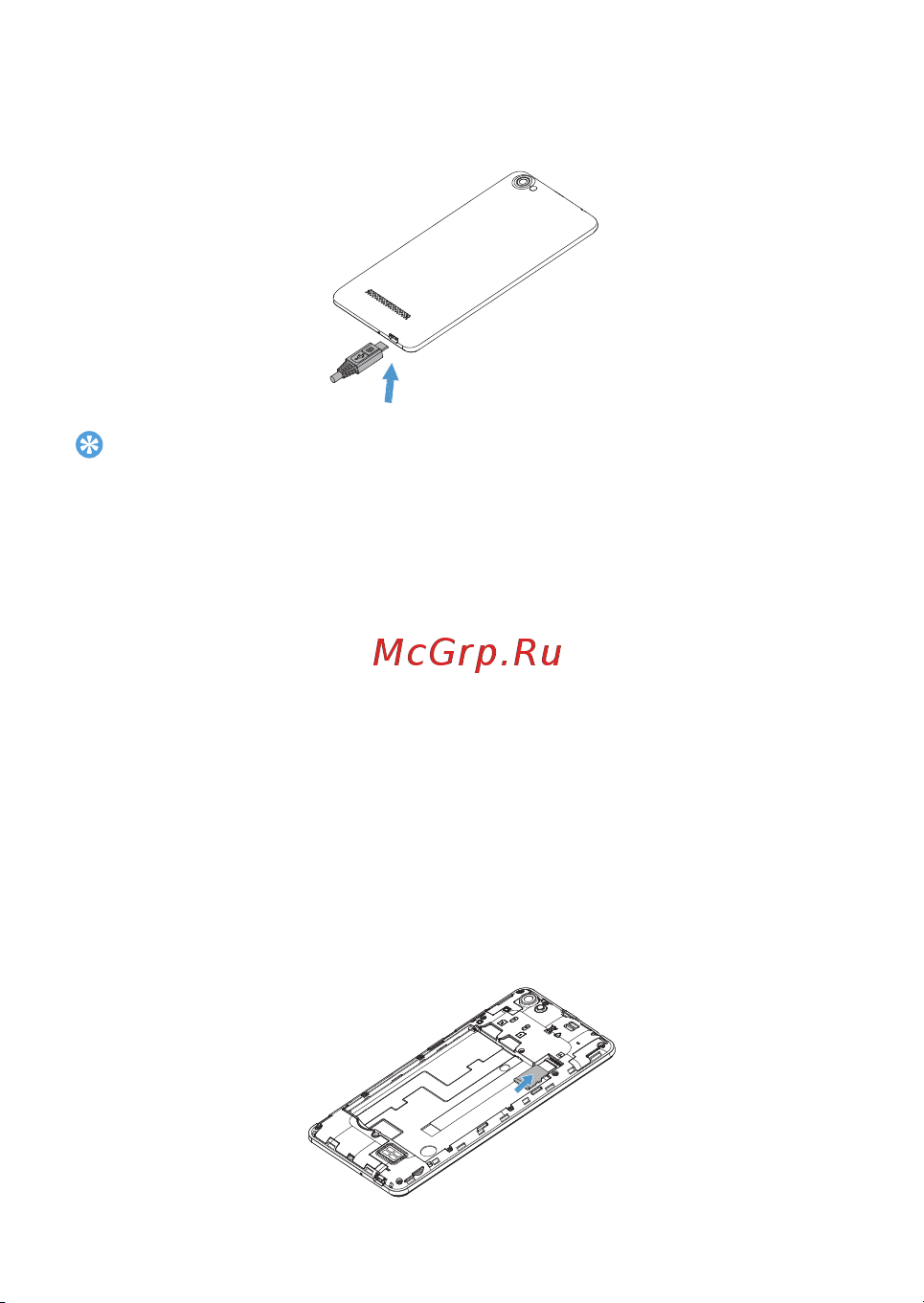 Philips S326 [9/33] Установка карты micro sd карта памяти