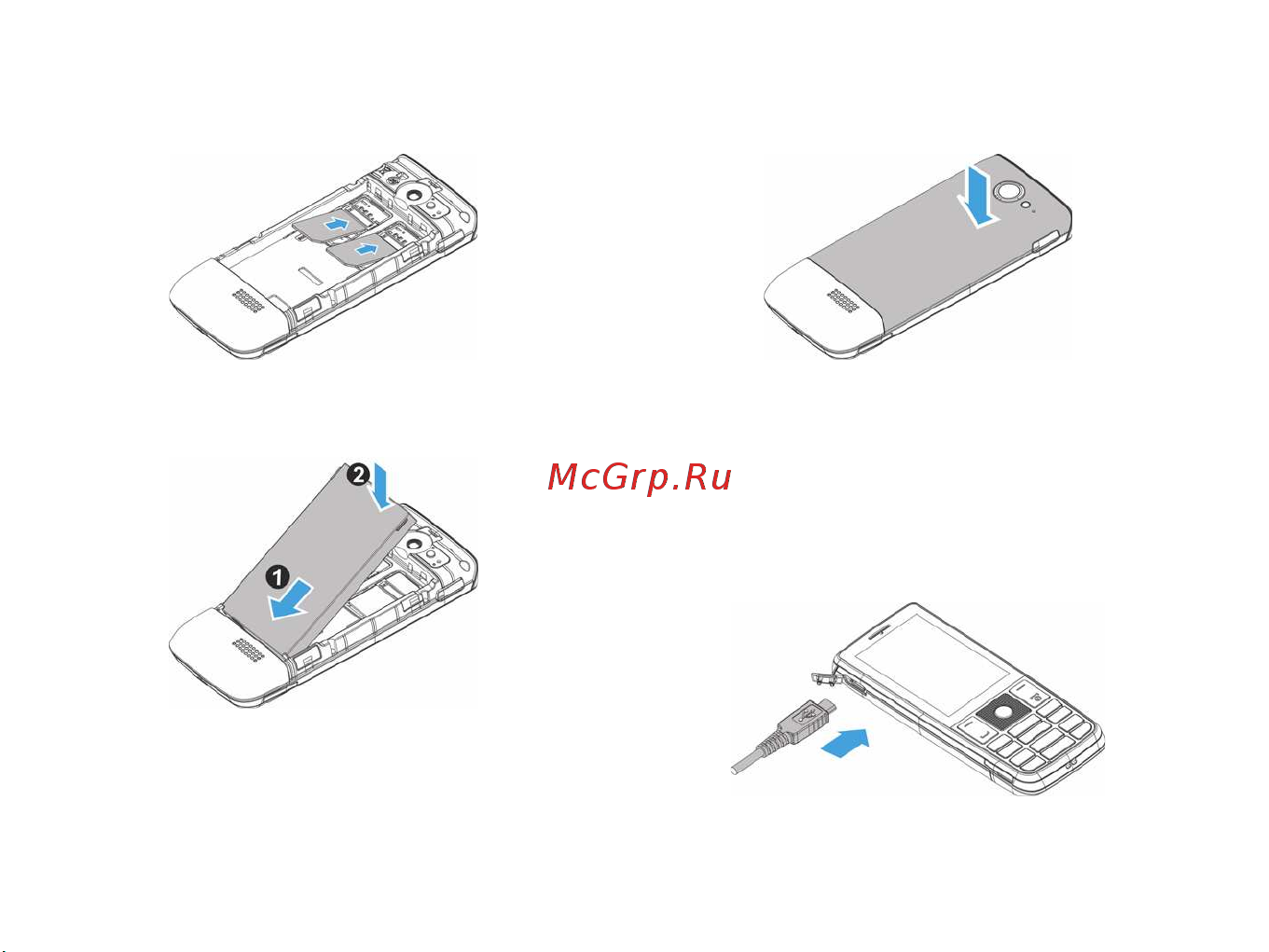 Philips Xenium X623 [7/39] Зарядите аккумулятор