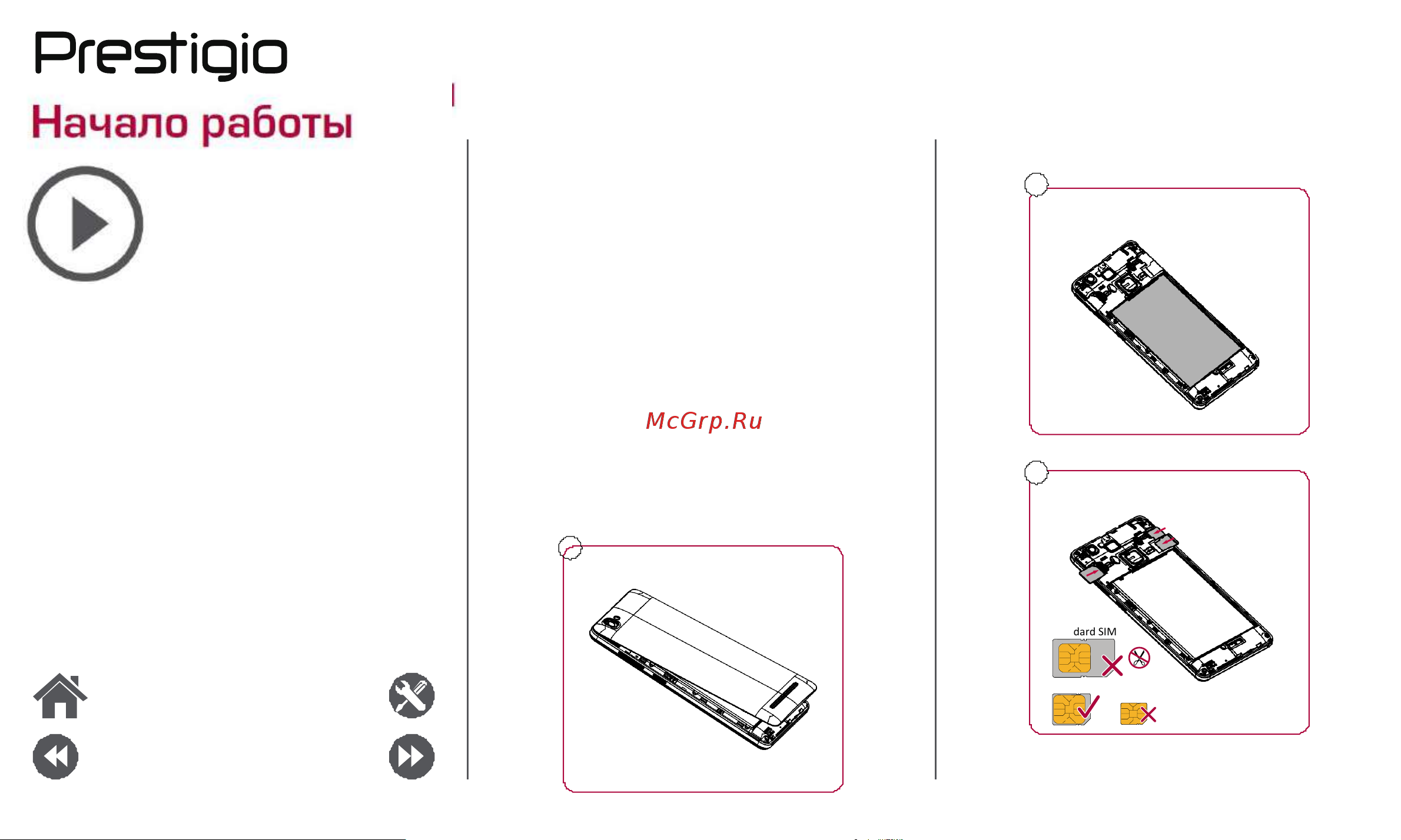 Prestigio GRACE P5 (PSP5515DUO) [4/39] Начало работы