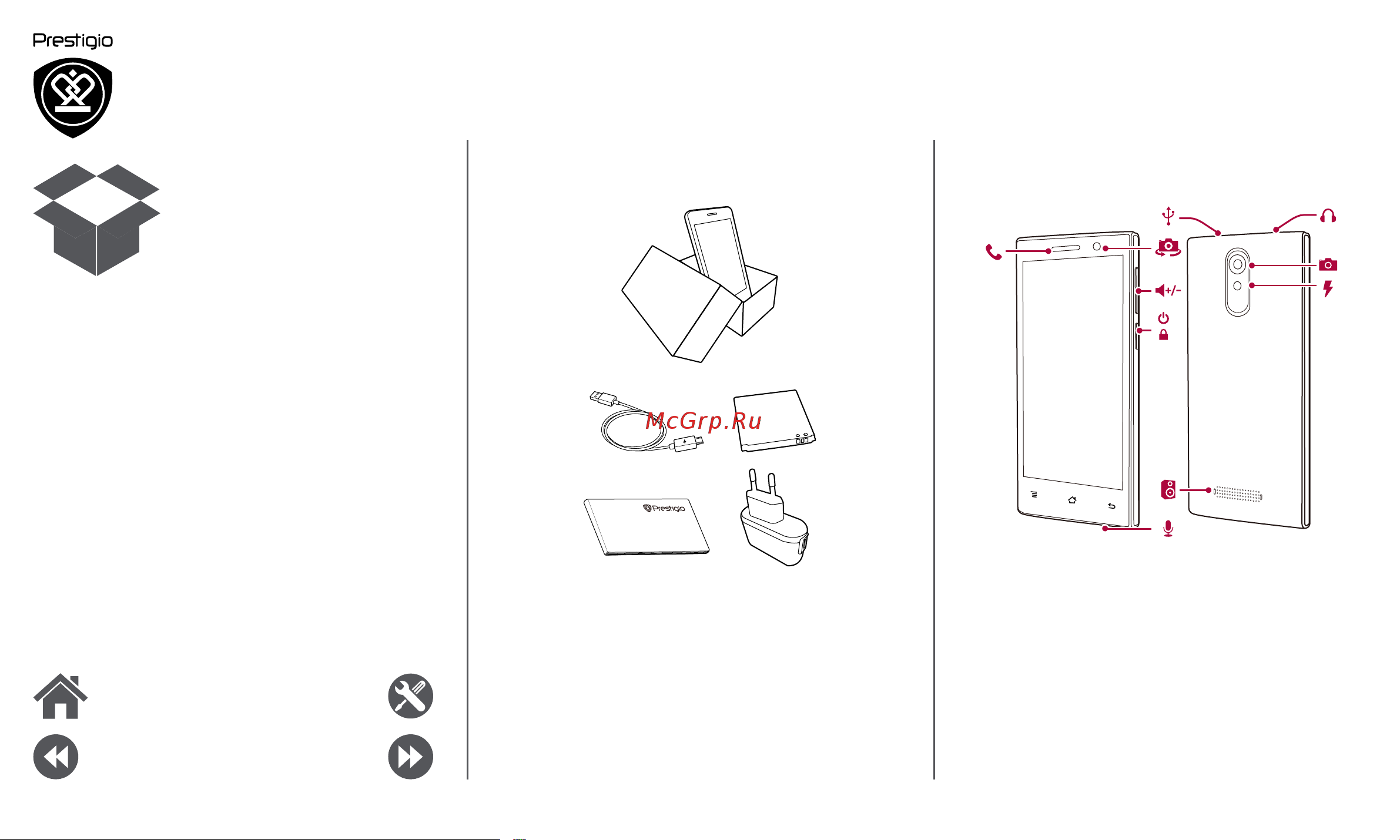 Prestigio MUZE A3 (PSP3452 DUO) [2/39] Комплект поставки обзор телефона кнопки