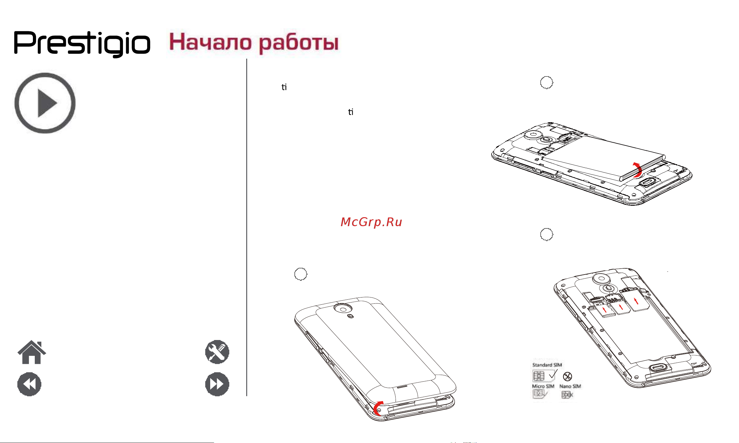 Prestigio Wize NV3 (PSP3537 DUO) [4/39] Начало работы