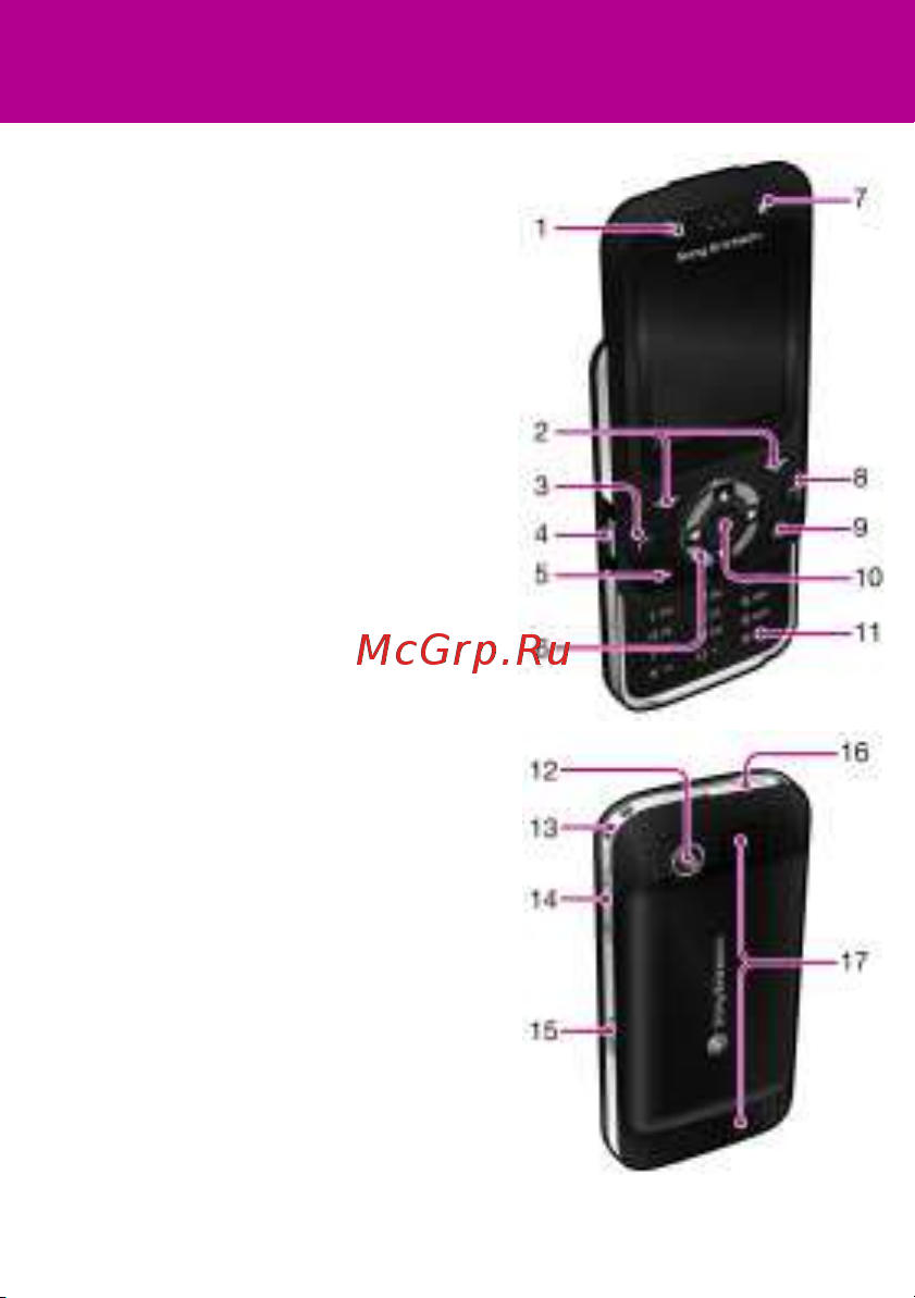 SONY-ERICSSON F305 [9/42] Основные элементы телефона