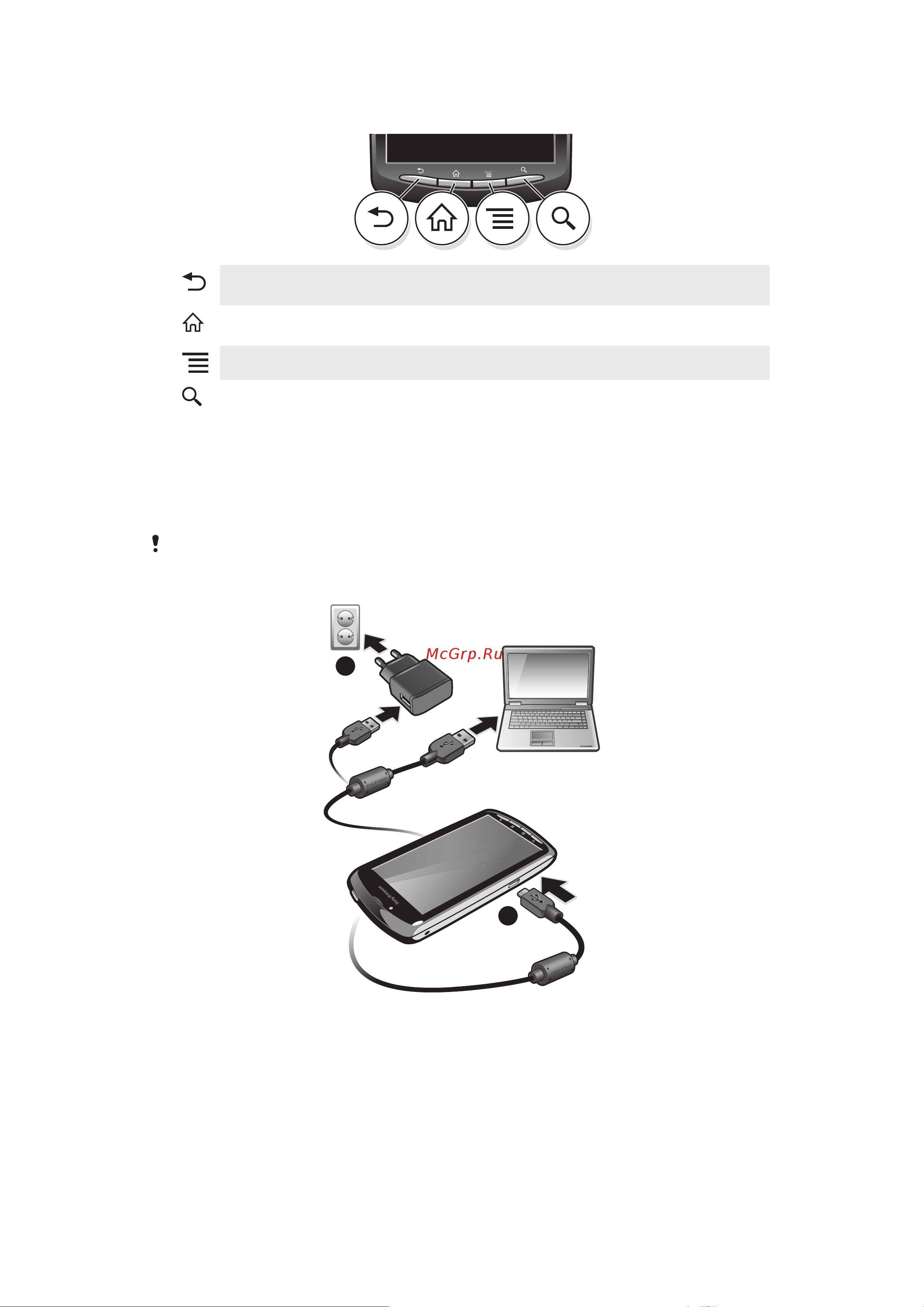 SONY-ERICSSON Xperia PLAY_R800a(i) [12/106] Использование клавиш