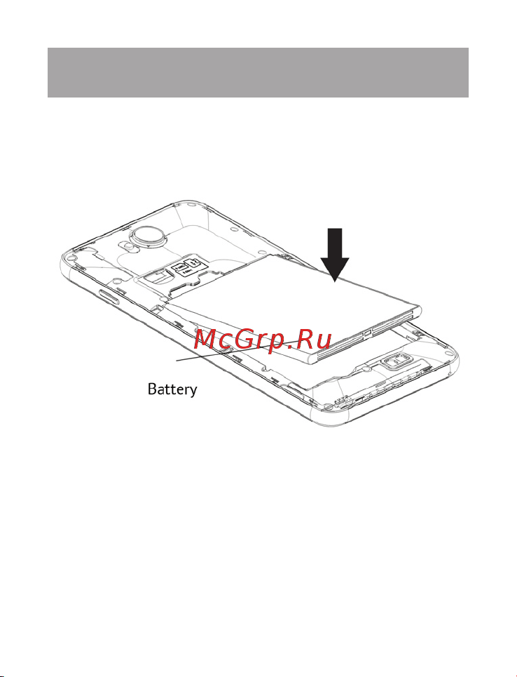 Texet TM-5016 X-maxi 2 [12/58] Подготовка к работе 8 установка аккумуляторной батареи