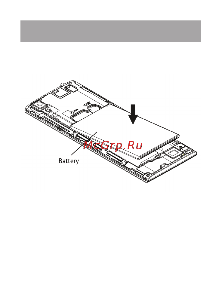Texet TM-5508 X-cosmo [12/58] Подготовка к работе 8 установка аккумуляторной батареи