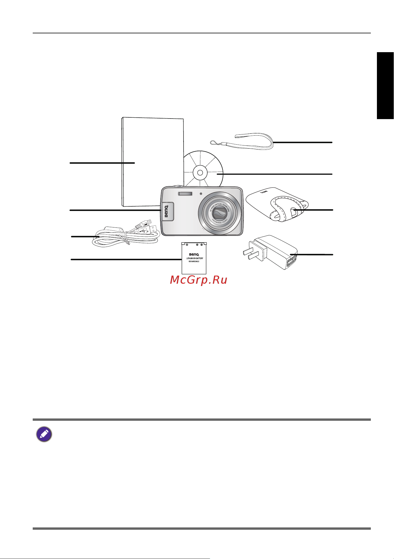 Benq AE100_AE200 [11/63] Проверка комплектности