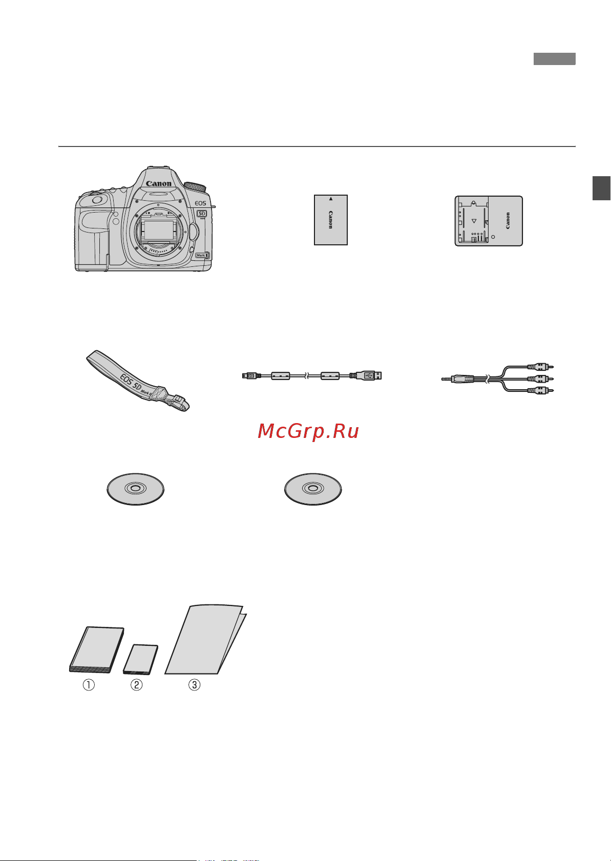 Canon EOS 5D Mark II Руководство по эксплуатации онлайн [3/228] 739764
