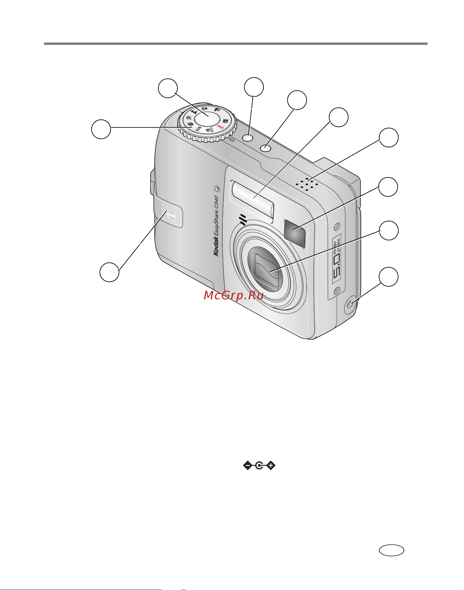 Kodak C340 EasyShare [3/83] Внешний вид и органы управпения