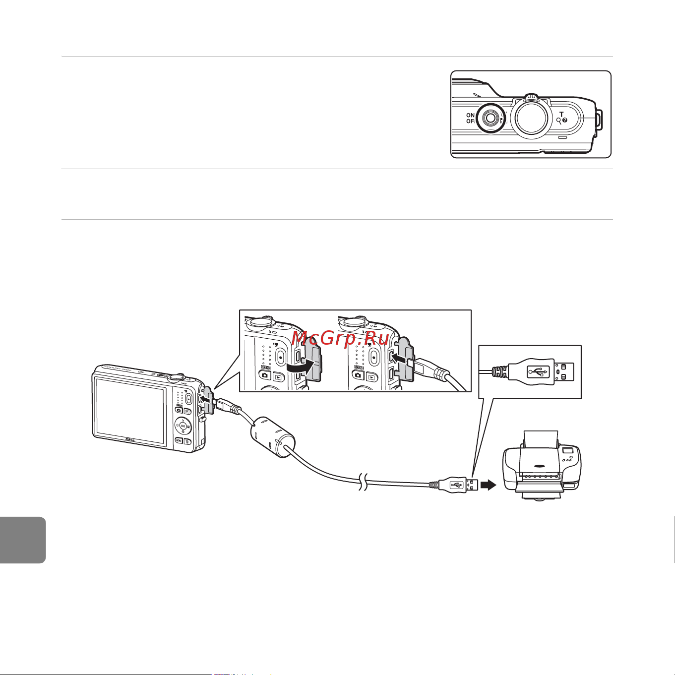 Nikon Coolpix S6500 [162/284] Подключение фотокамеры к принтеру