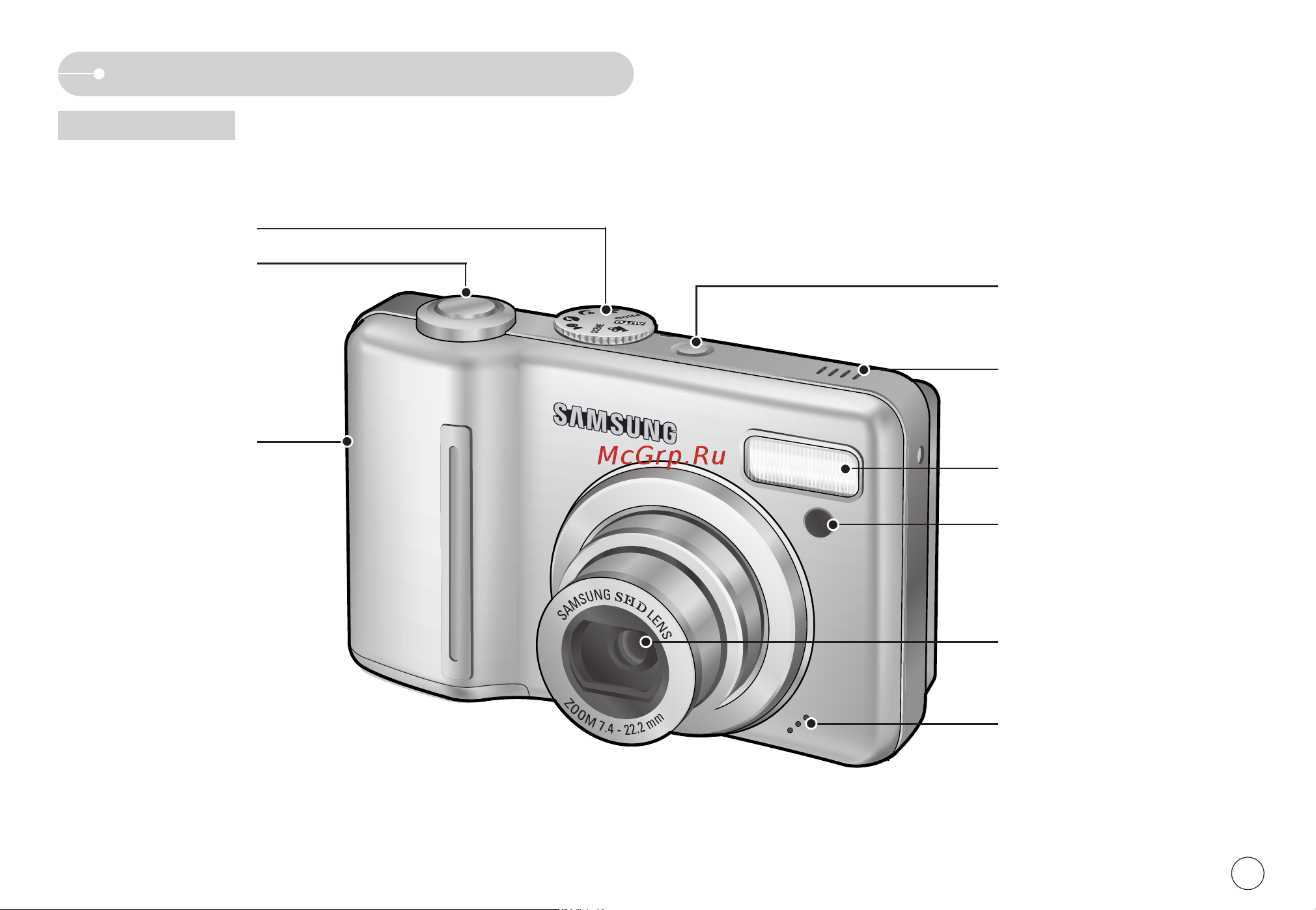Samsung Digimax S830 [6/82] Абочие элементы