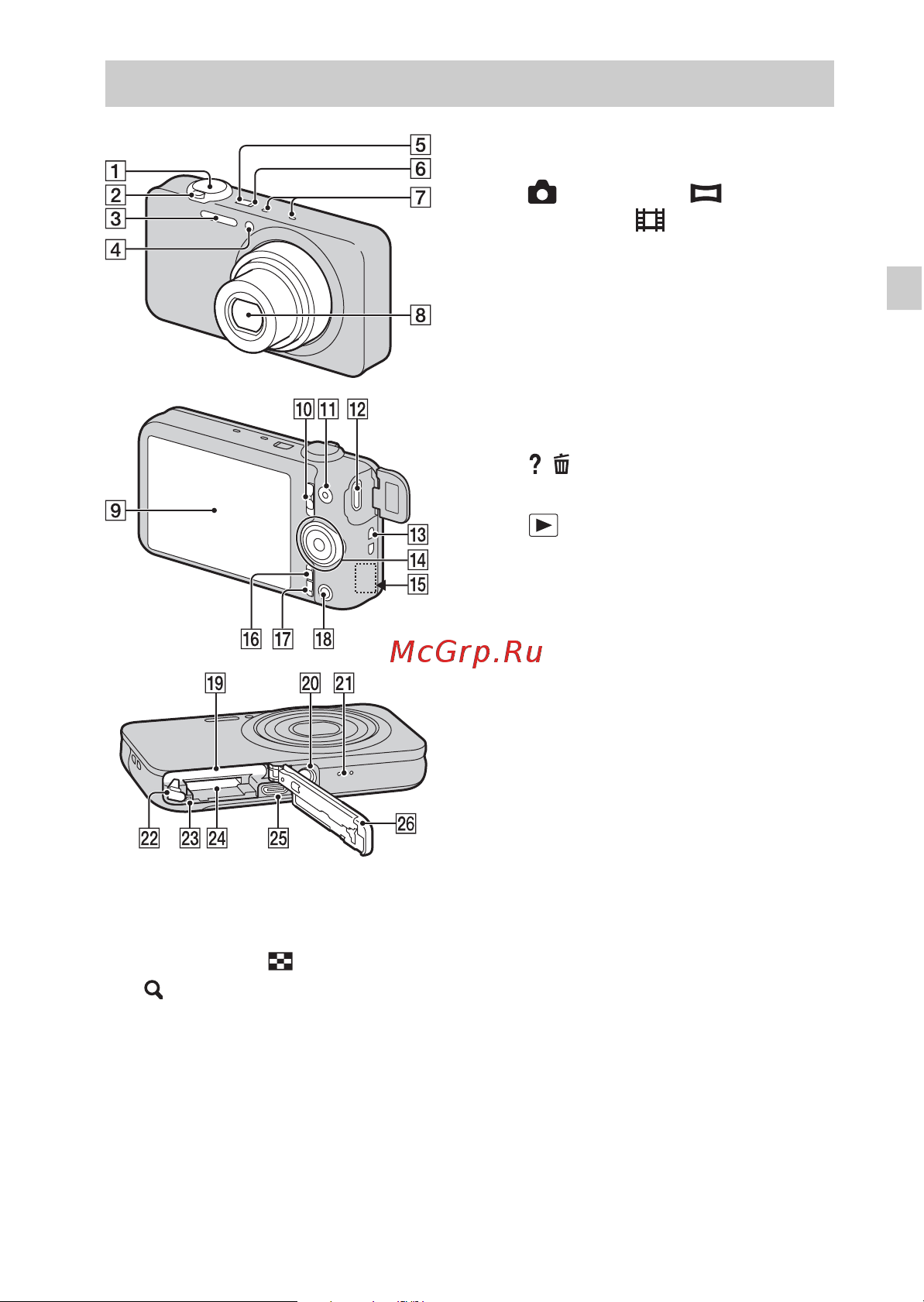 Sony DSC-WX80 [9/120] Identifying parts