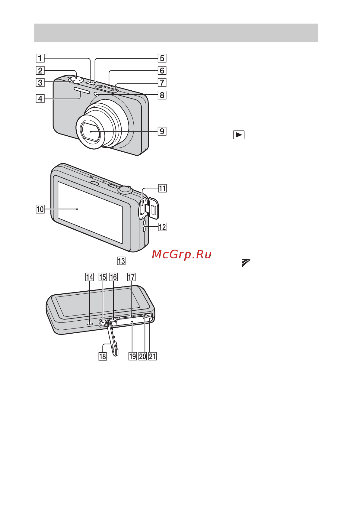 Sony DSC-WX70 [72/100] Визначення частин