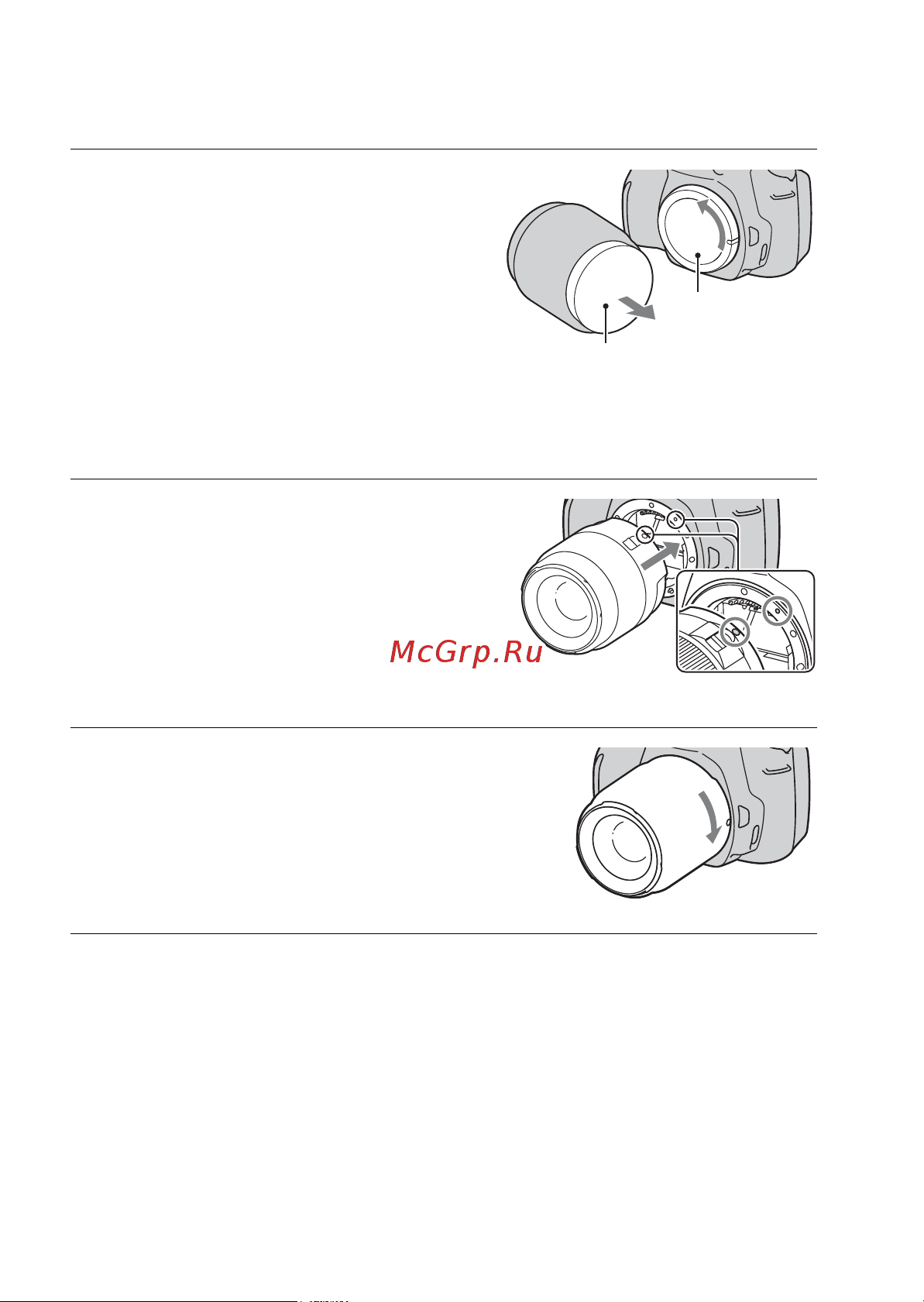 Sony DSLR-A330 [20/199] Установка объектива