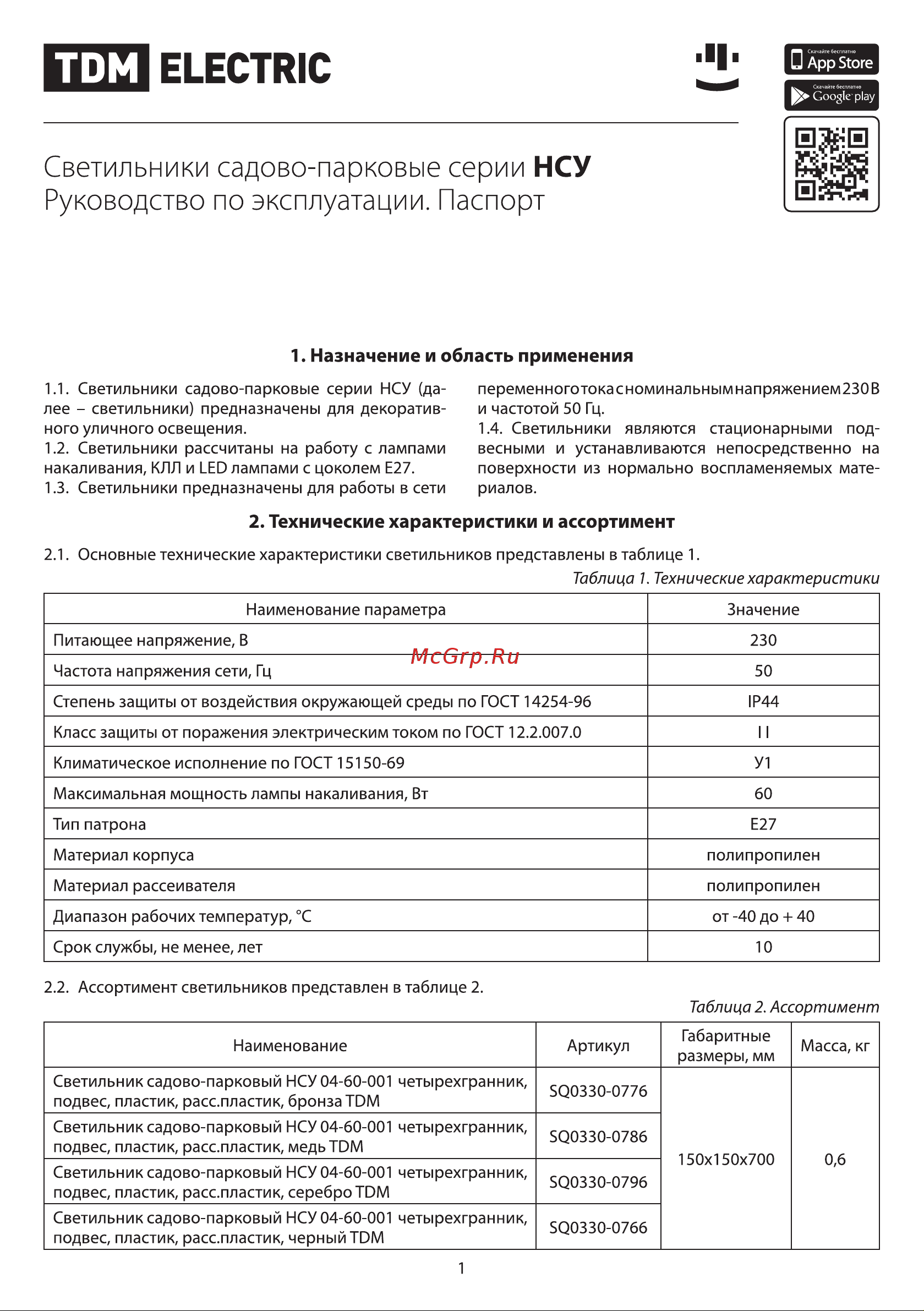 TDM Electric НСУ 06-60-001 SQ0330-0763 Руководство по эксплуатации онлайн