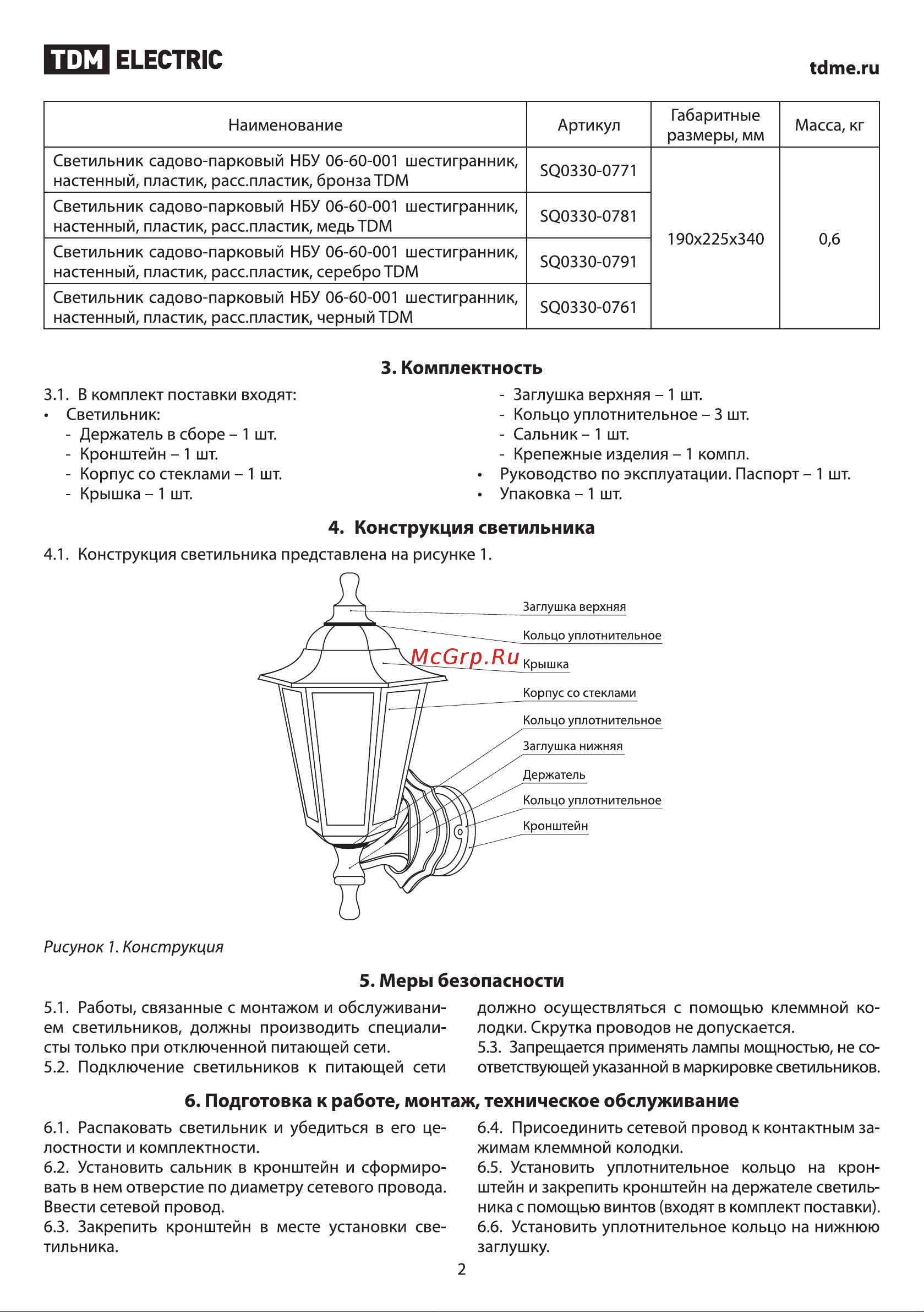 TDM Electric НБУ 04-60-001 SQ0330-0764 Руководство по эксплуатации онлайн [2/4] 741488