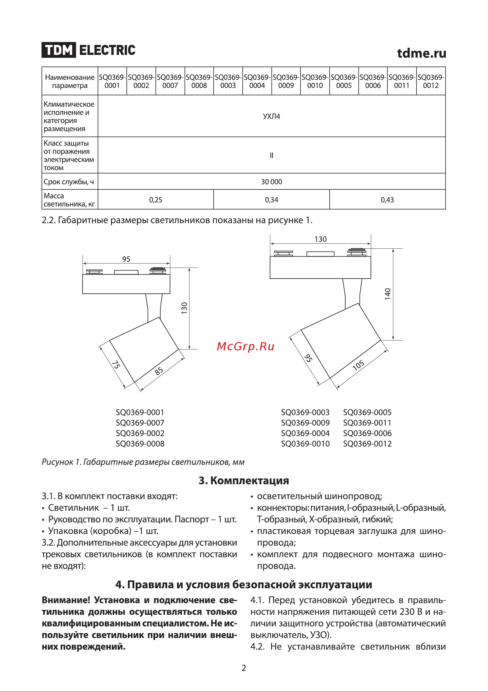 TDM Electric LED TRL-01-030-WW SQ0369-0006 Руководство по эксплуатации онлайн [2/5] 741883