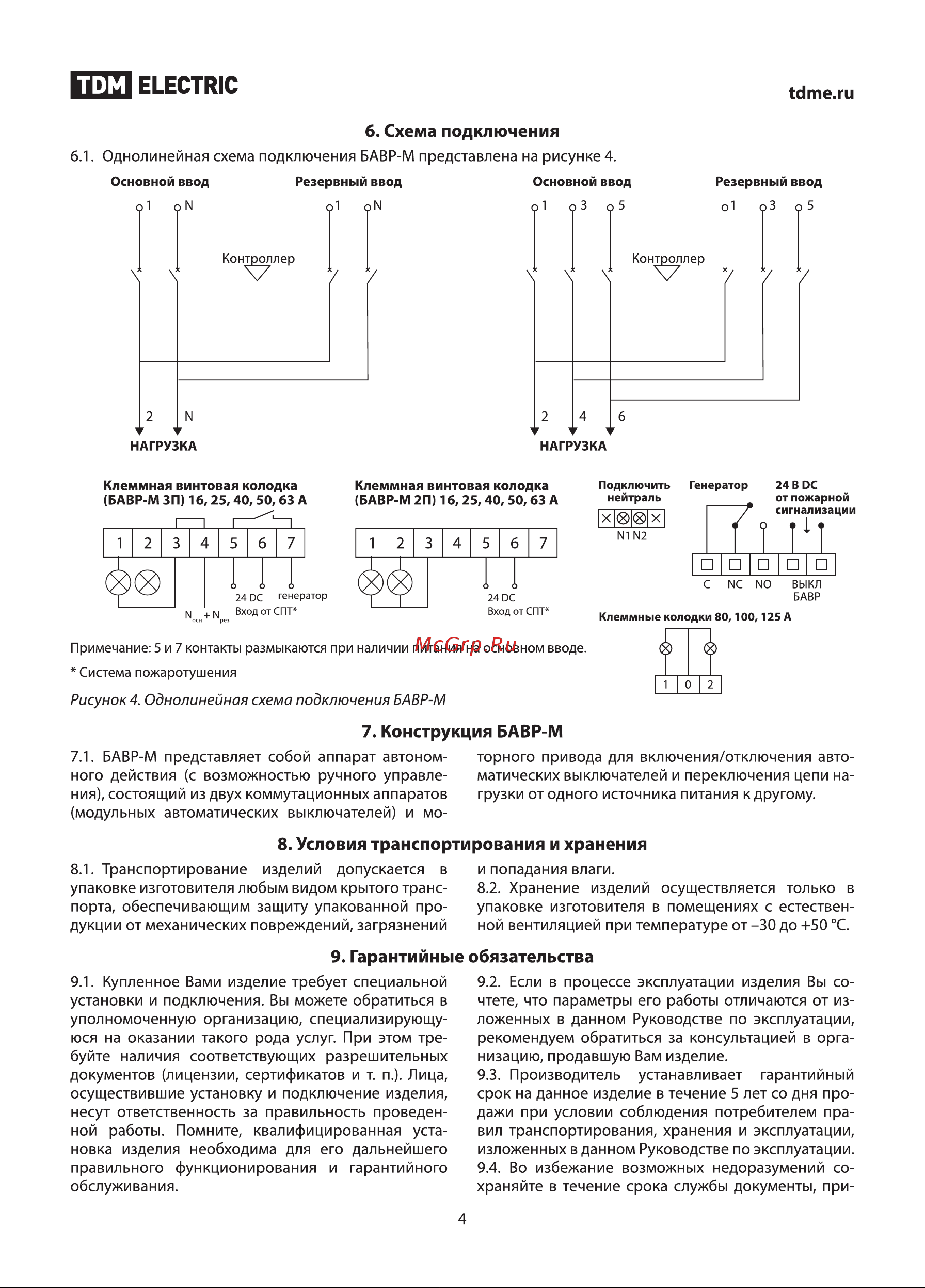 TDM Electric БАВР-М 3П SQ0743-0026 Руководство по Эксплуатации онлайн [4/6] 743842