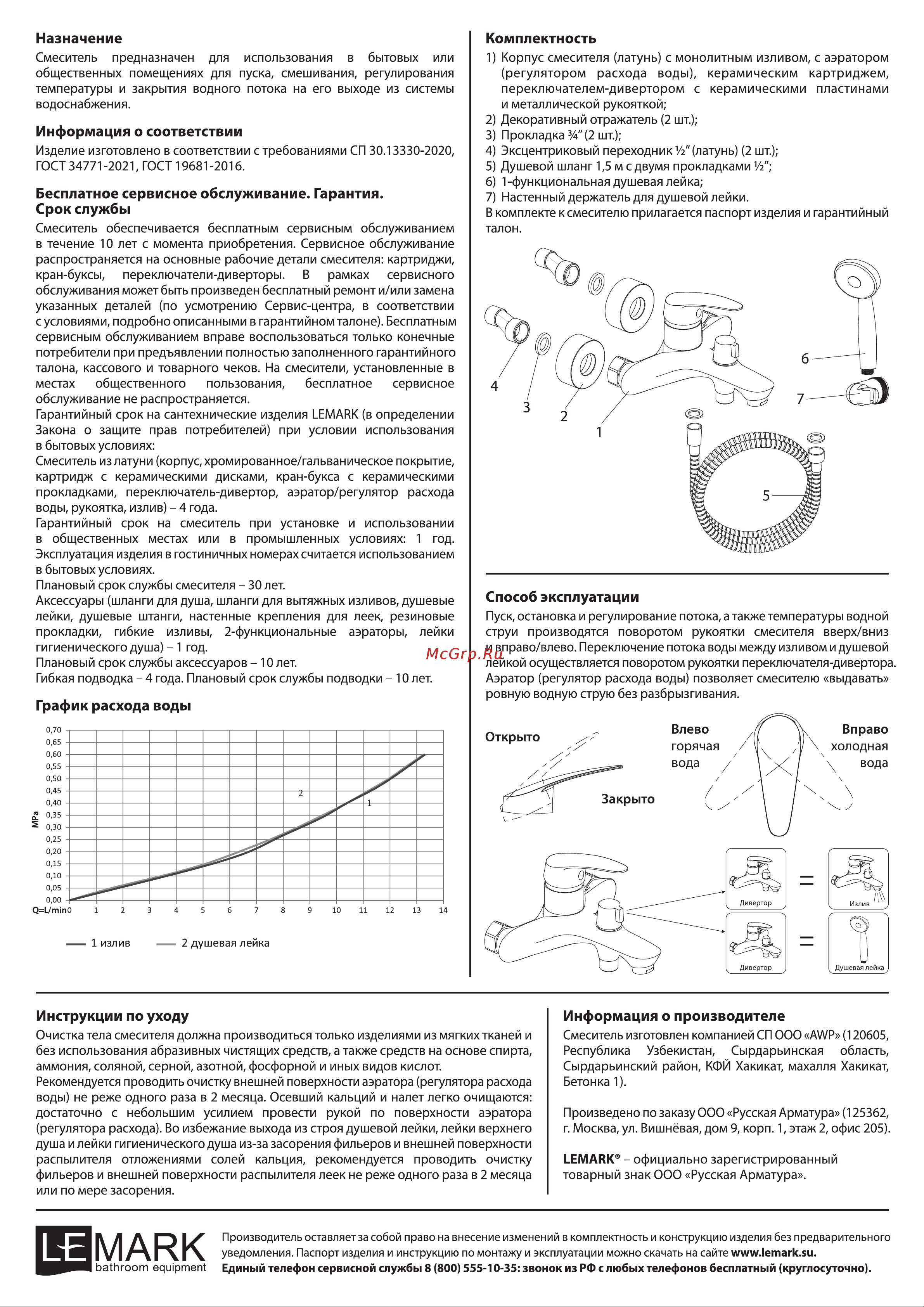 Lemark Linara LM0414C Инструкция по эксплуатации онлайн [2/2] 745366