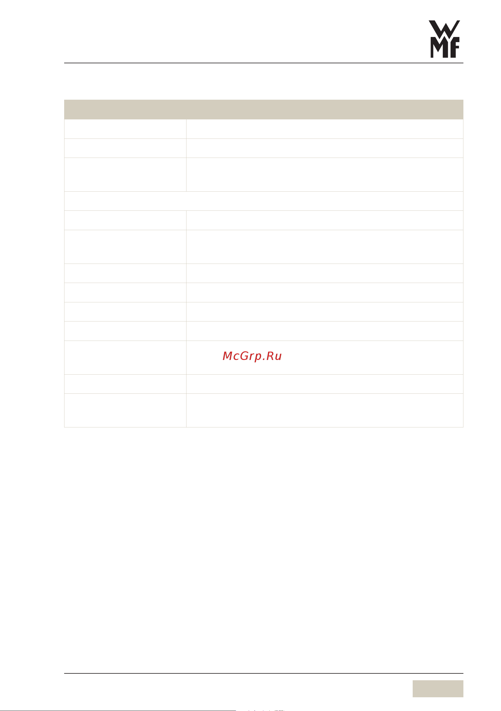 WMF 9000 F 03.8900.0010 [21/88] Glossary