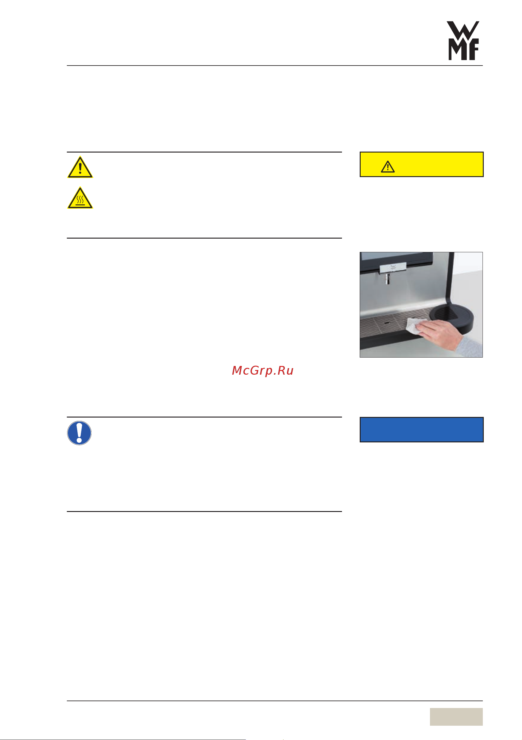 WMF 9000 F 03.8900.0020 [63/88] Manual cleaning