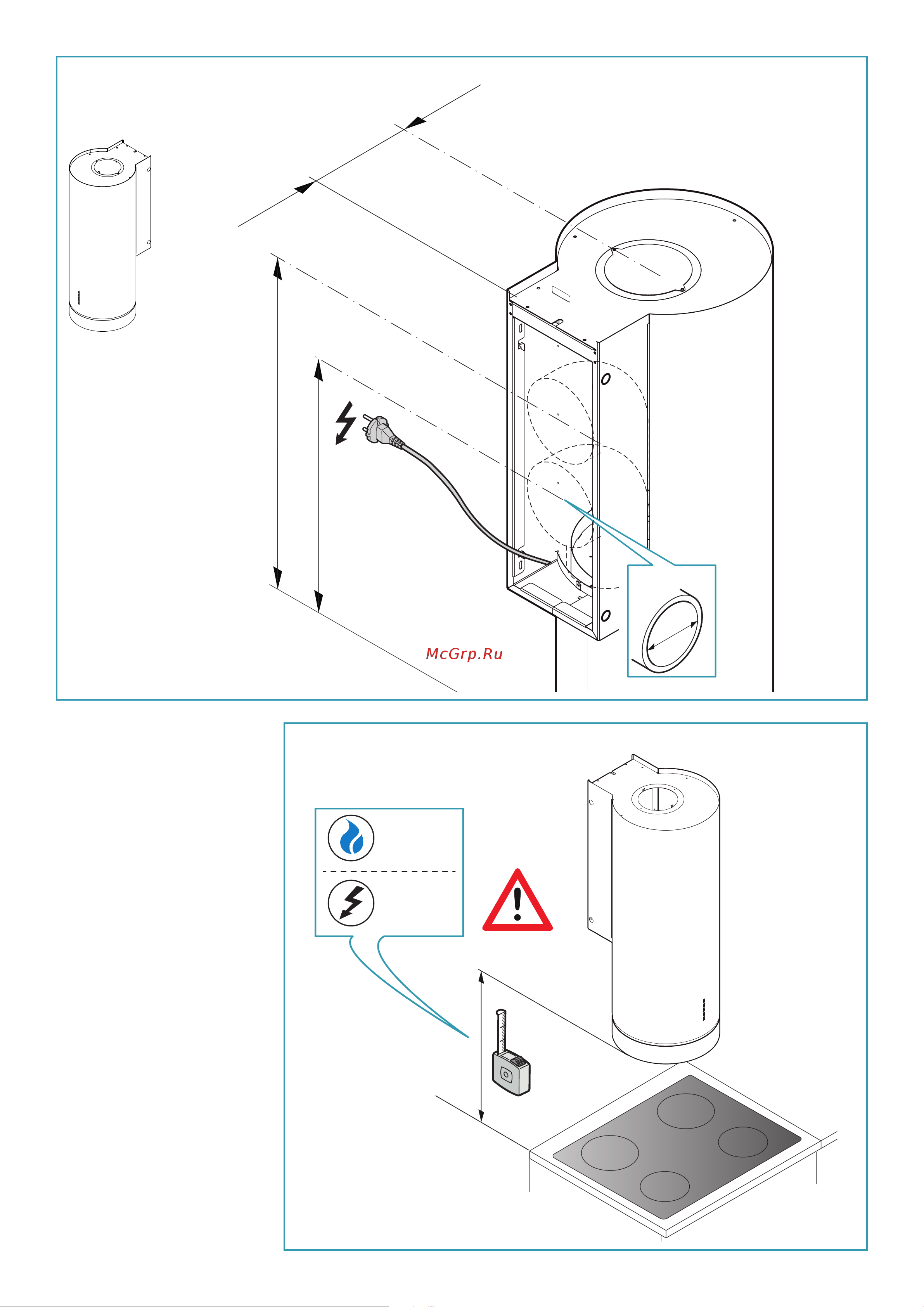 Falmec POLAR LIGHT ISOLA STEEL CPOI90.E2P1#ZZZI491F [4/64] Parete wall