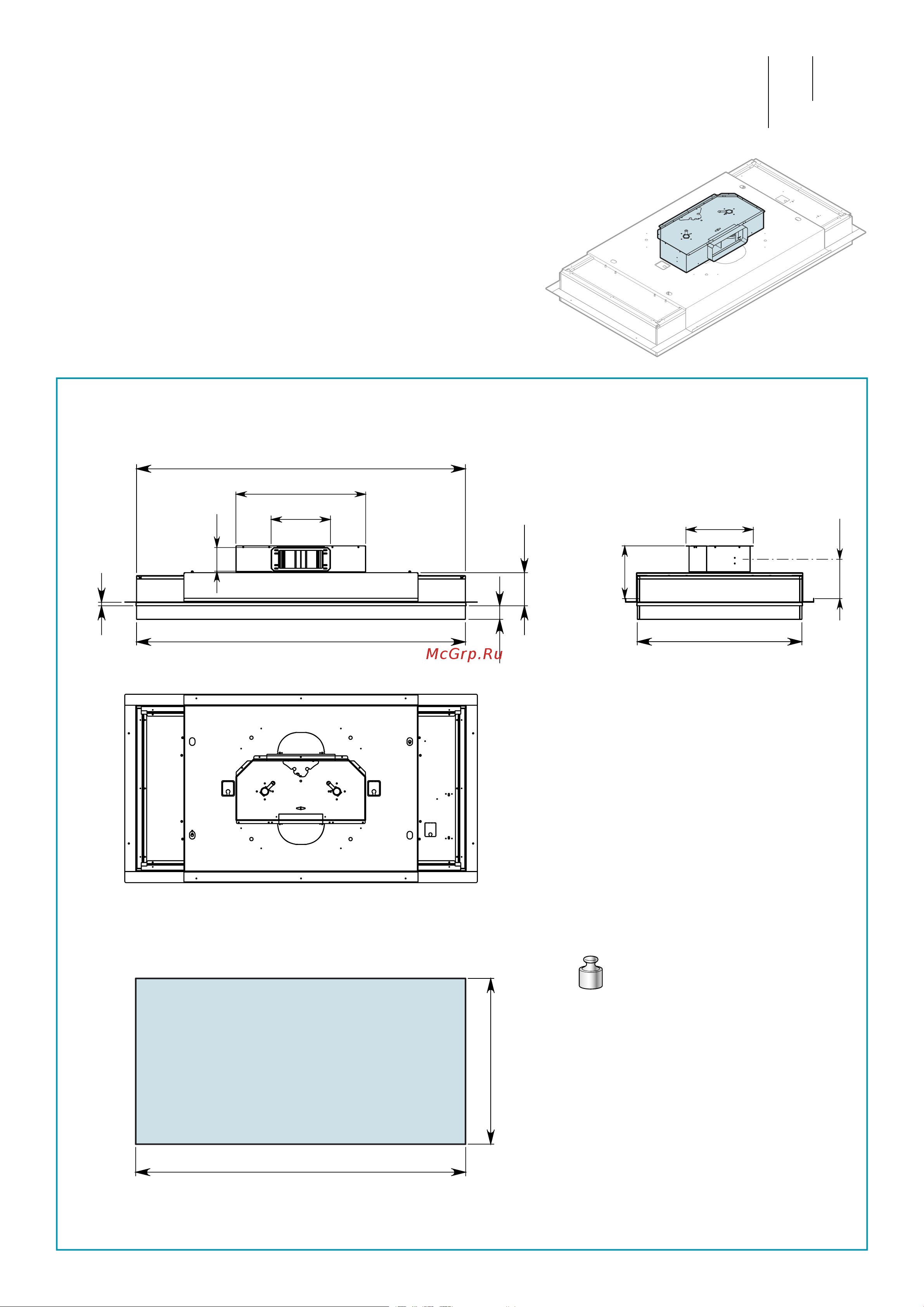 Falmec ALBA IS. CVYI20.E1P2#ZZZB400F [3/68] Dimensione foratura hole sizes