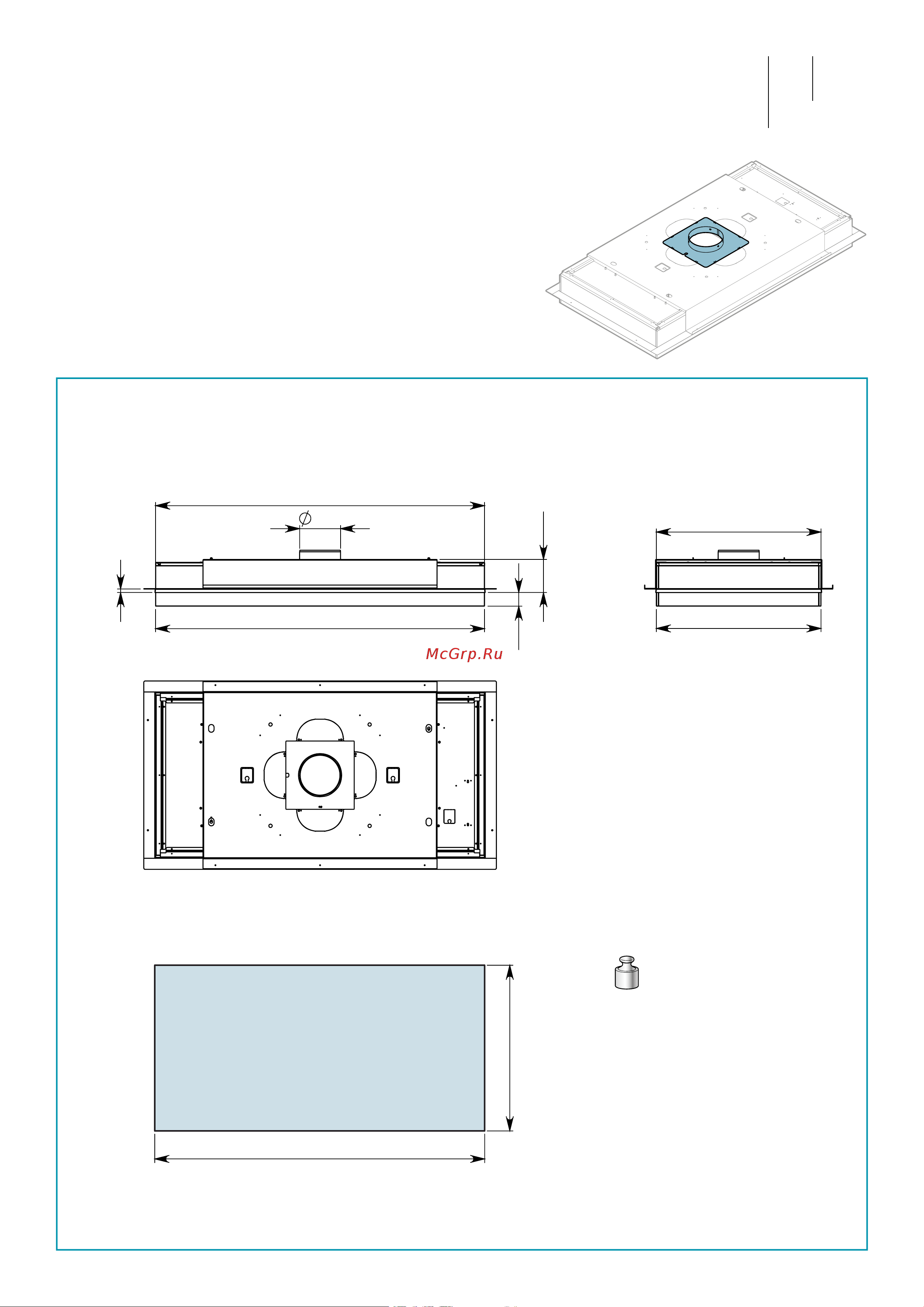 Falmec ALBA IS. CVYI20.E1P2#ZZZB400F [5/68] Dimensione foratura hole sizes