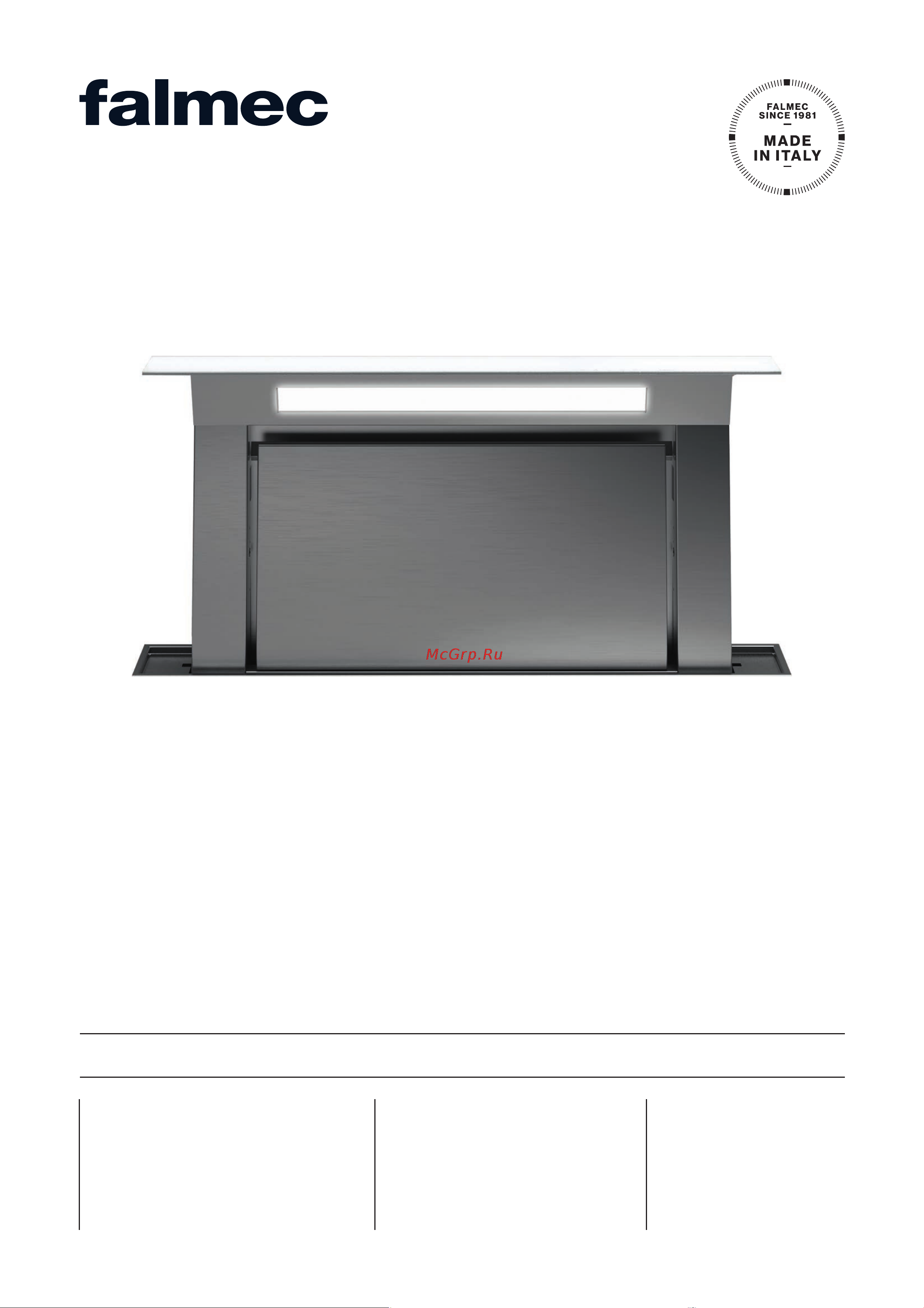 Falmec DOWNDRAFT GLASS BLACK CDDW90.E1P2#ZZZN400F Инструкция онлайн