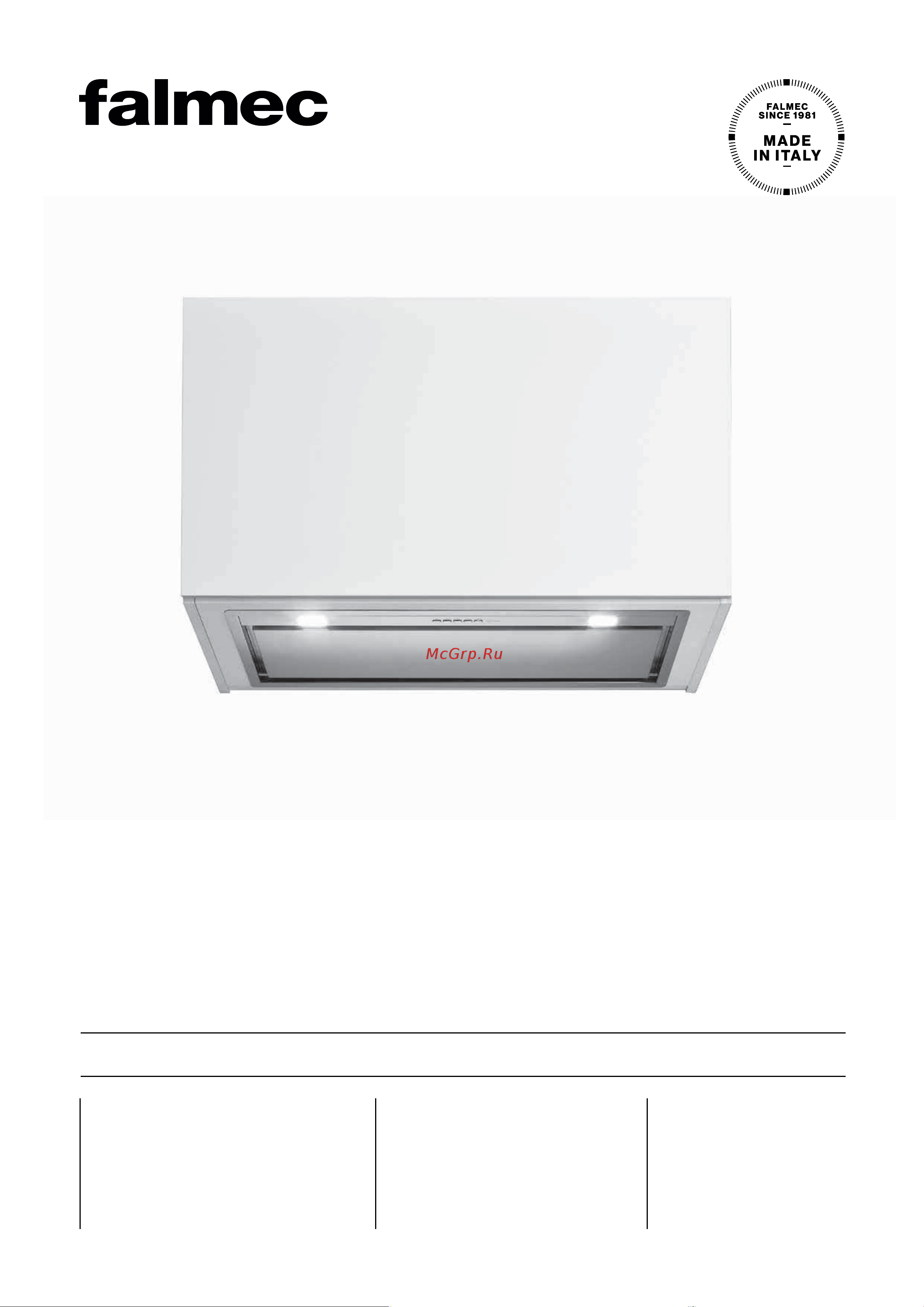 Falmec BUILT-IN BURANO 50 INOX CBIN50.E9P2#ZZZ3460F Инструкция онлайн