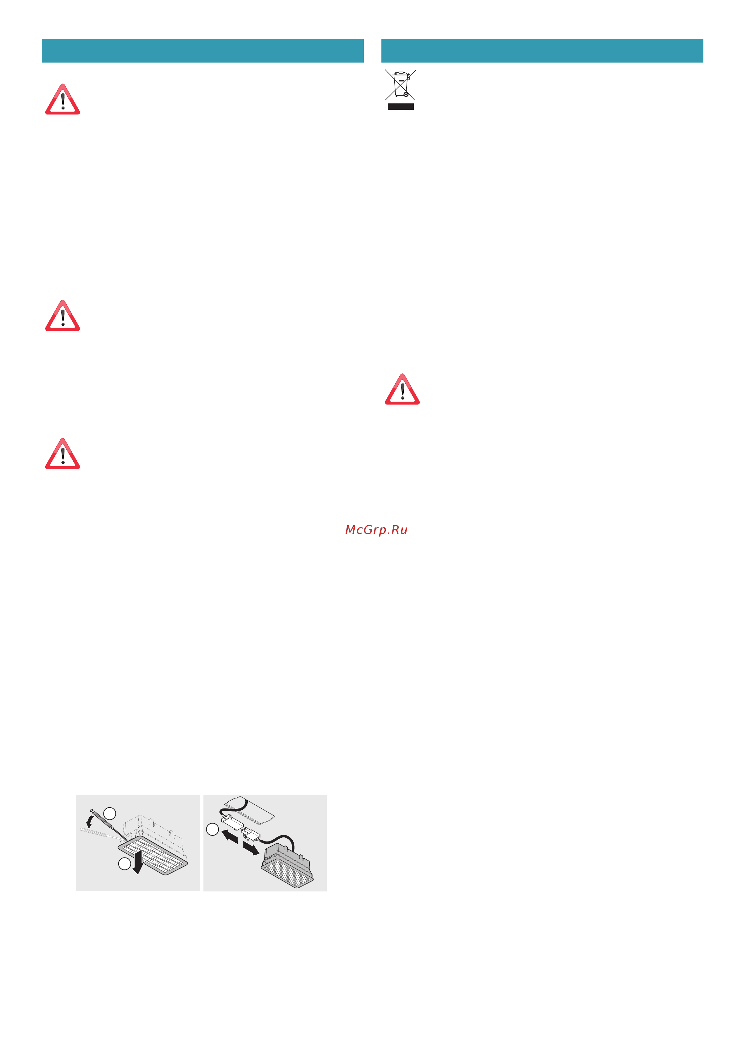 Falmec GRUPPO INCASSO NO DROP 90 CGPW90.E2P2#ZZZI491F [72/76] Kassering ved endt levetid