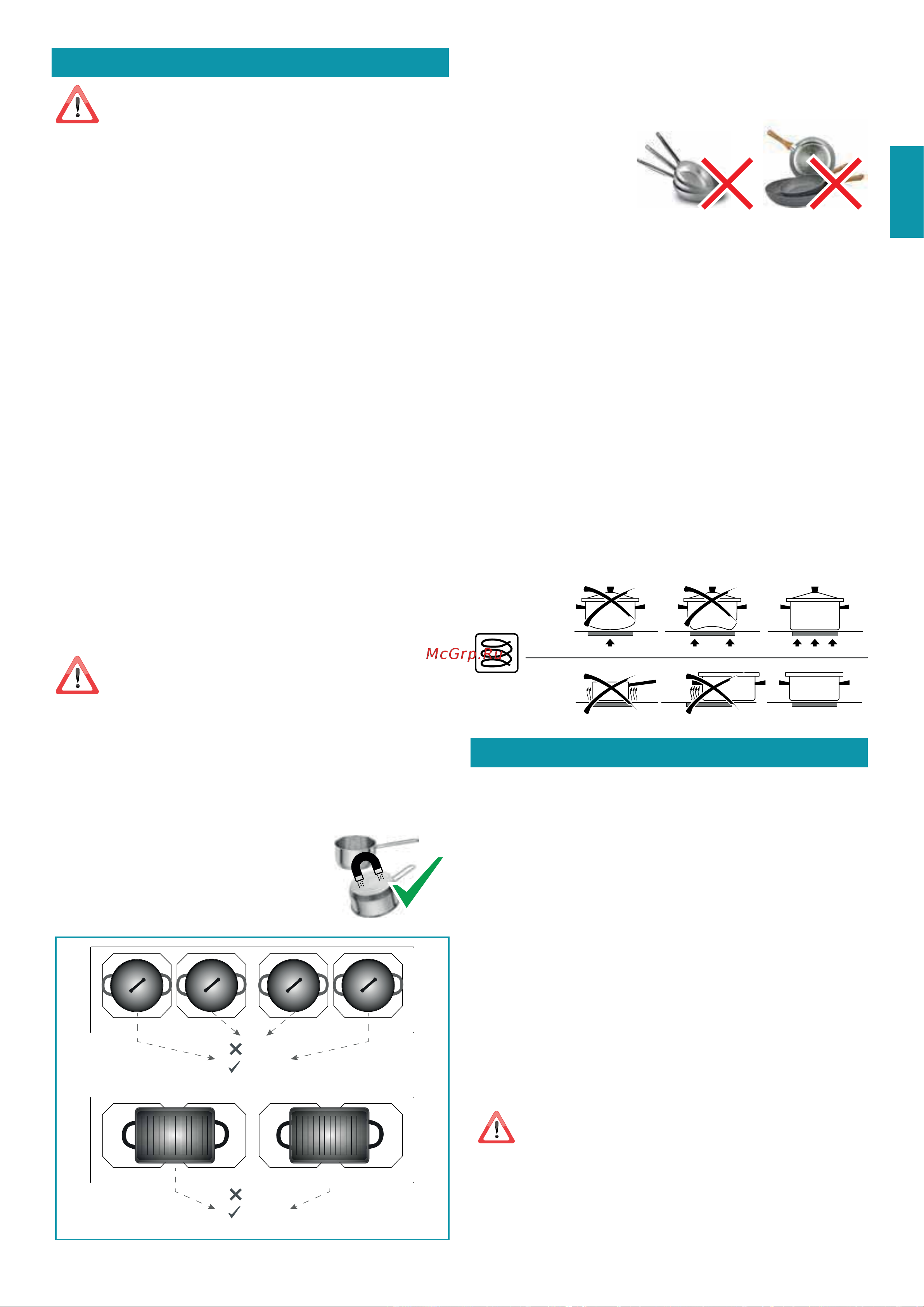 Falmec PIANO INDUZIONE P01F8840.00#ZZZN400F [15/100] Safety and warning indications