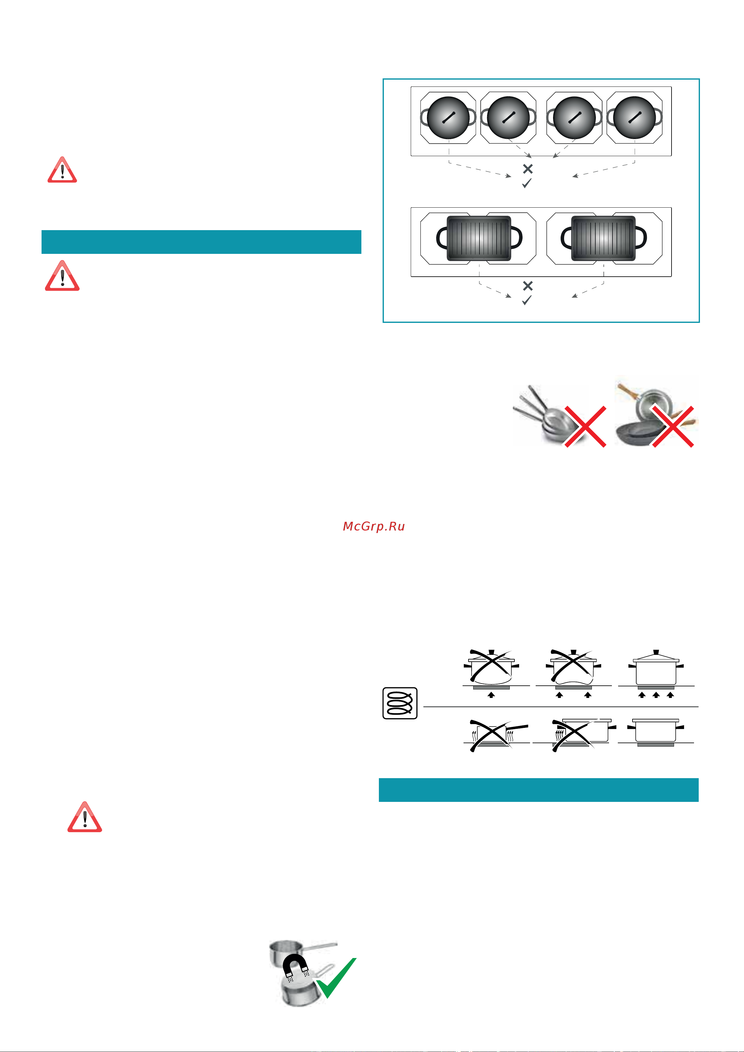 Falmec PIANO INDUZIONE P01F8840.00#ZZZN400F [44/100] Advertencias para su uso