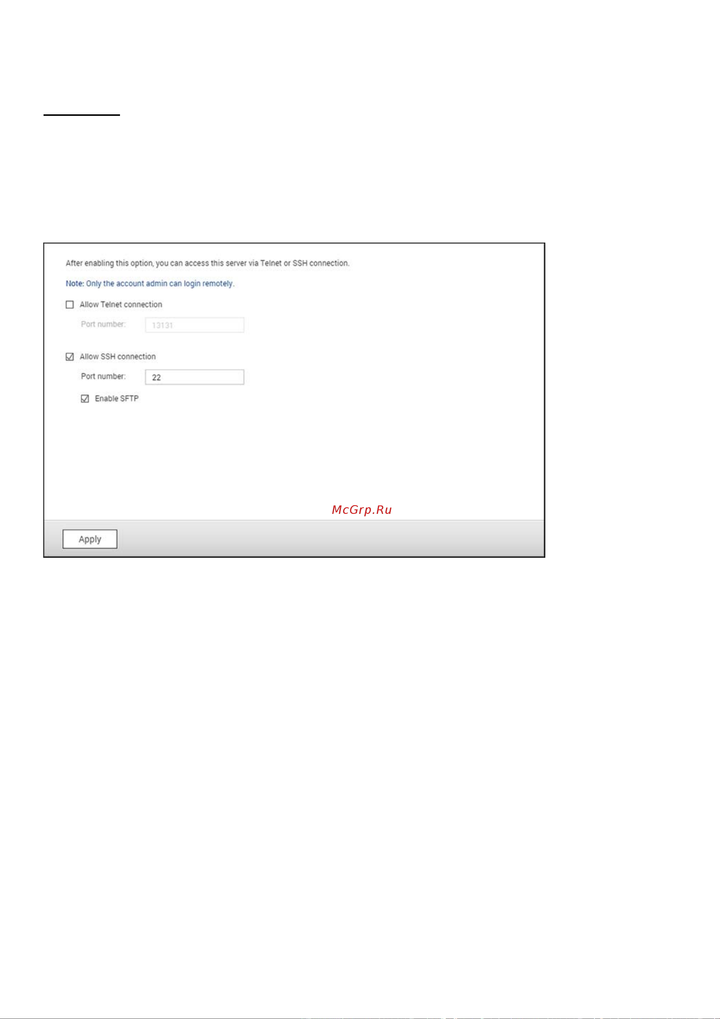 Ginzzu TS-h3088XU-RP [230/441] Telnet ssh