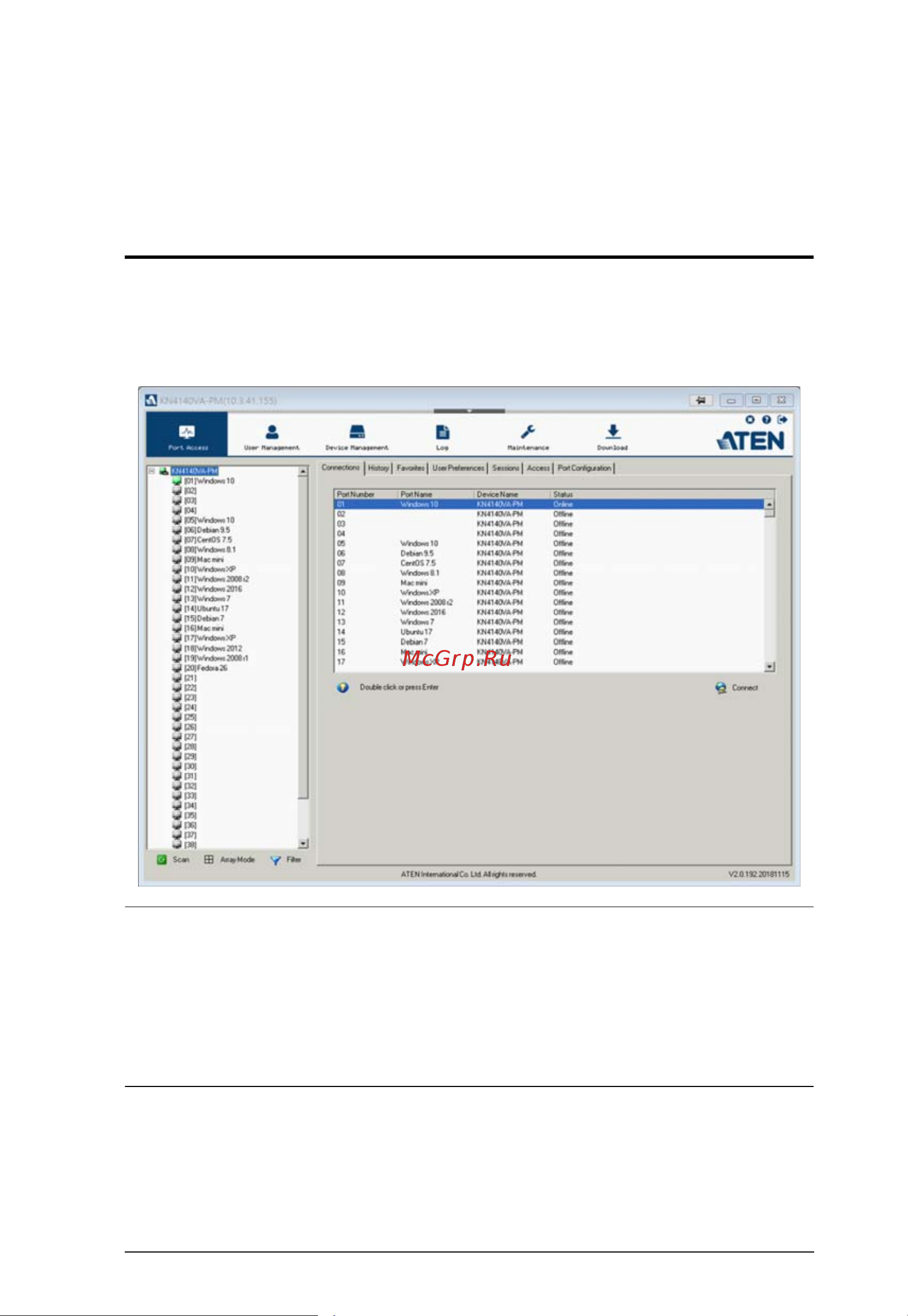 Aten KN1132V [251/334] Port operation