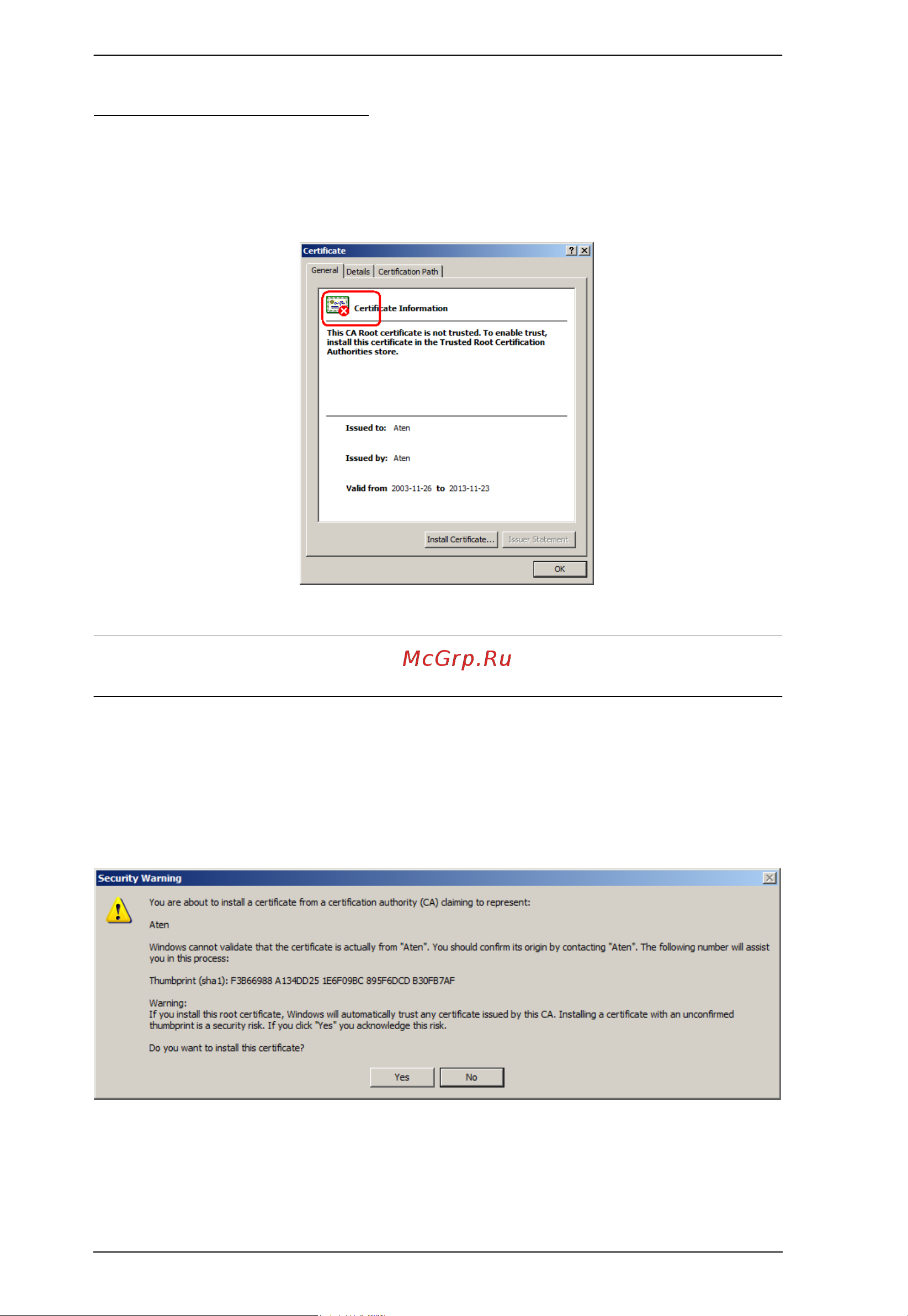 Aten CN8600 [152/167] Installing the certificate