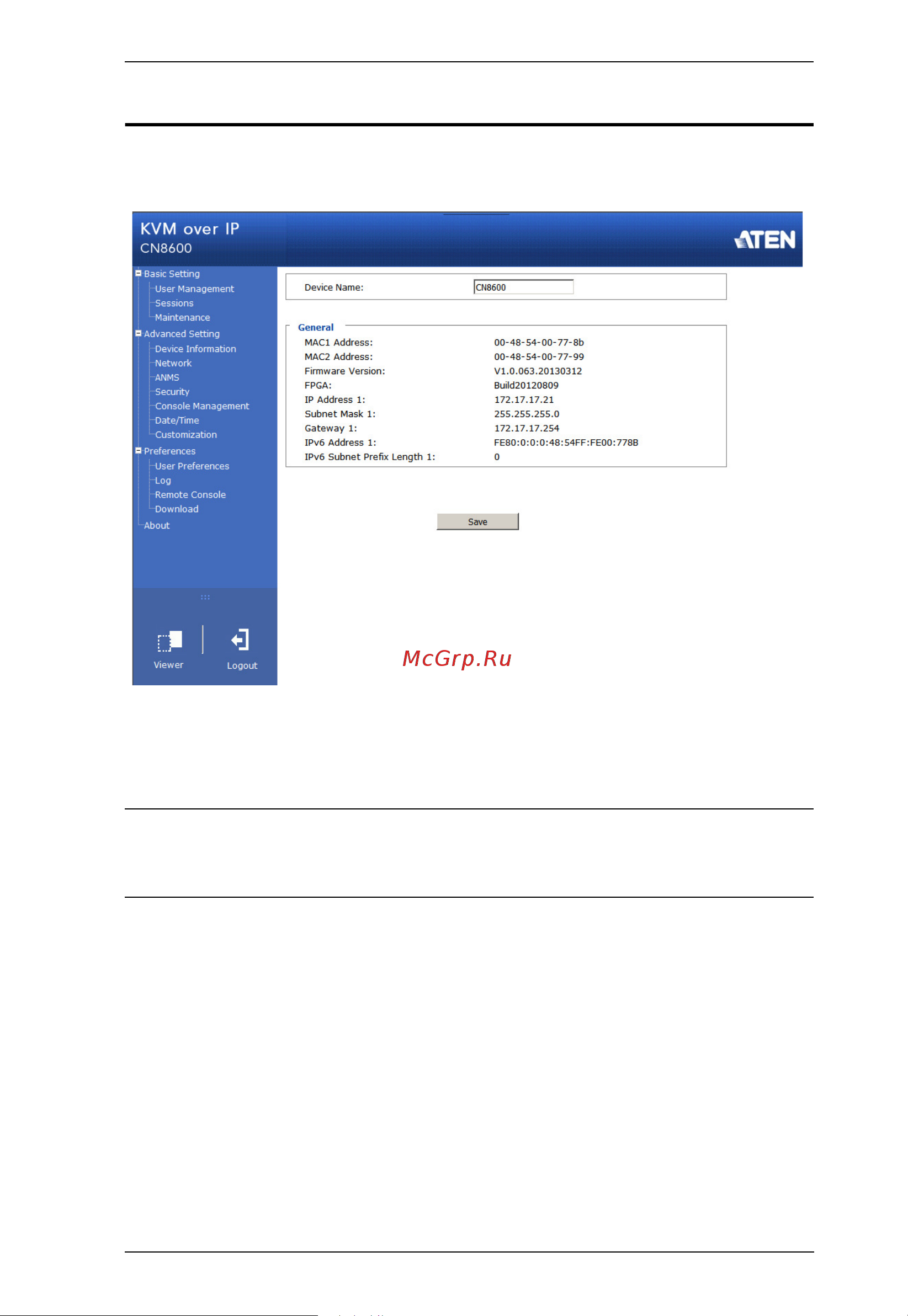 Aten CN8600 [31/167] Main screen