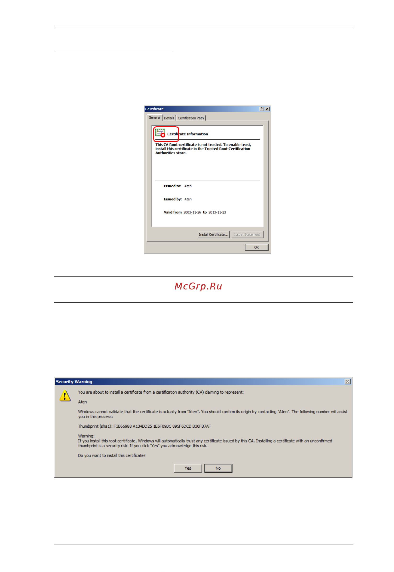 Aten CN8000A [183/203] Installing the certificate