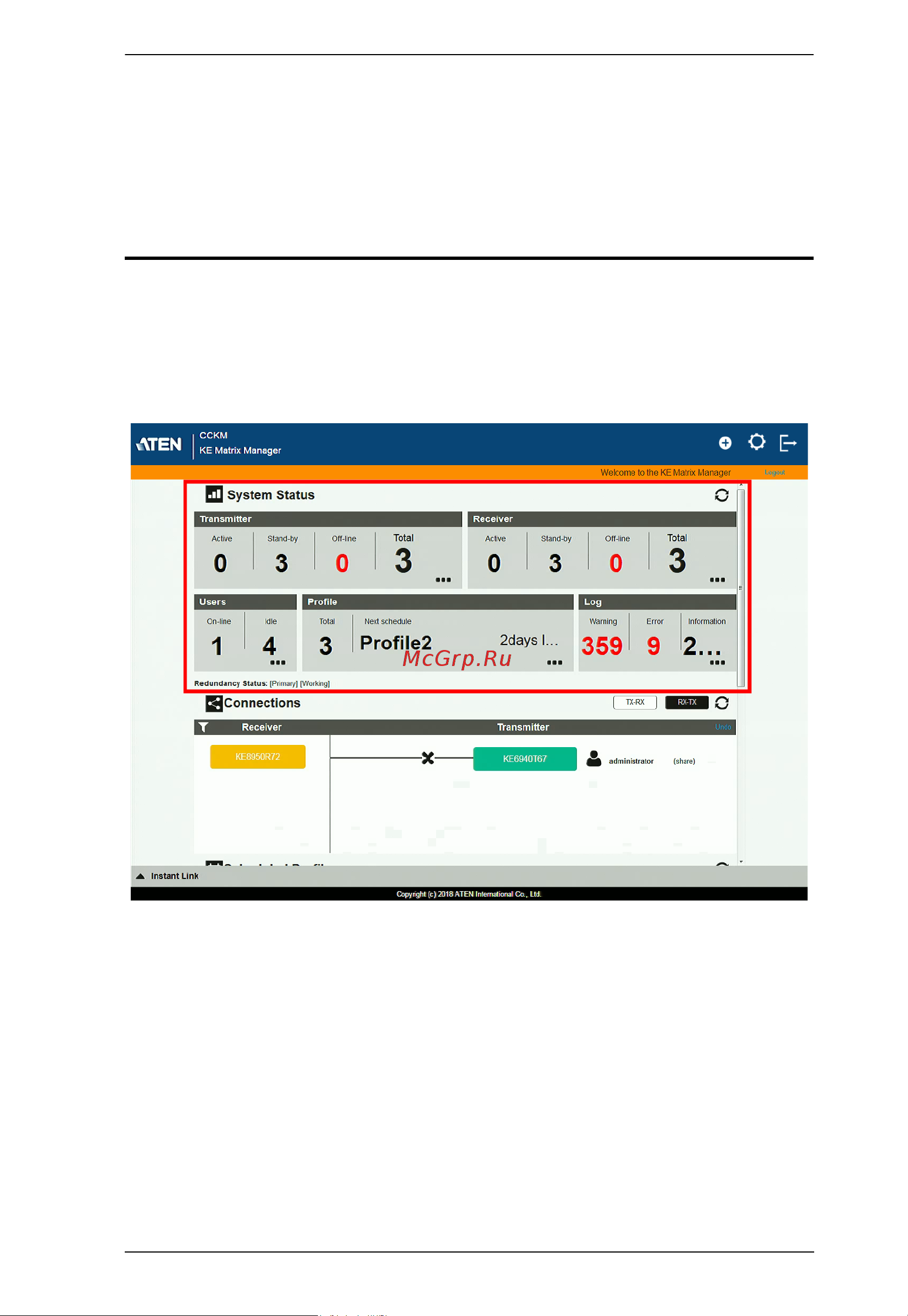 Aten RCMDVI40BT [123/297] System status