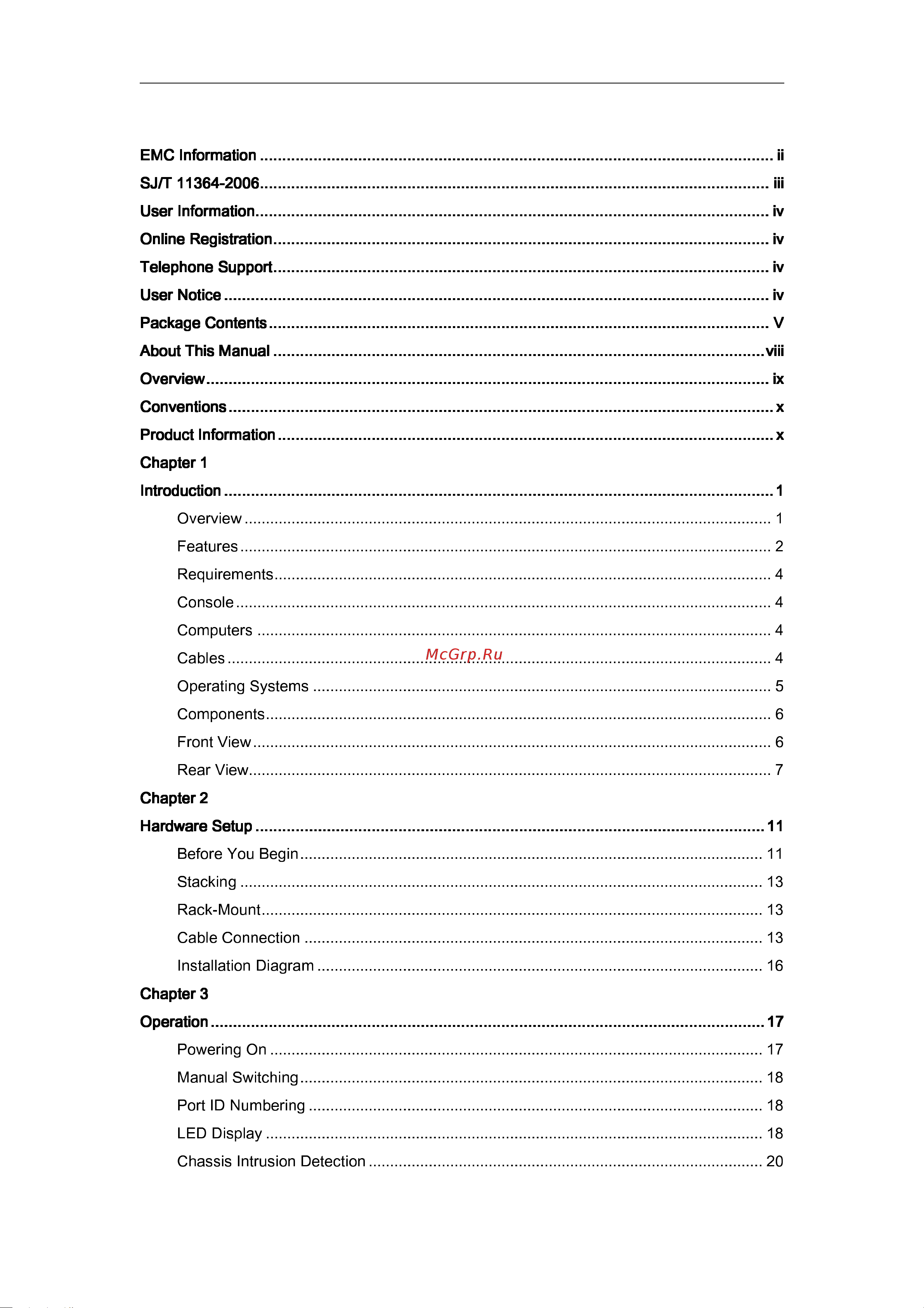 Aten CS1142D [6/45] Contents