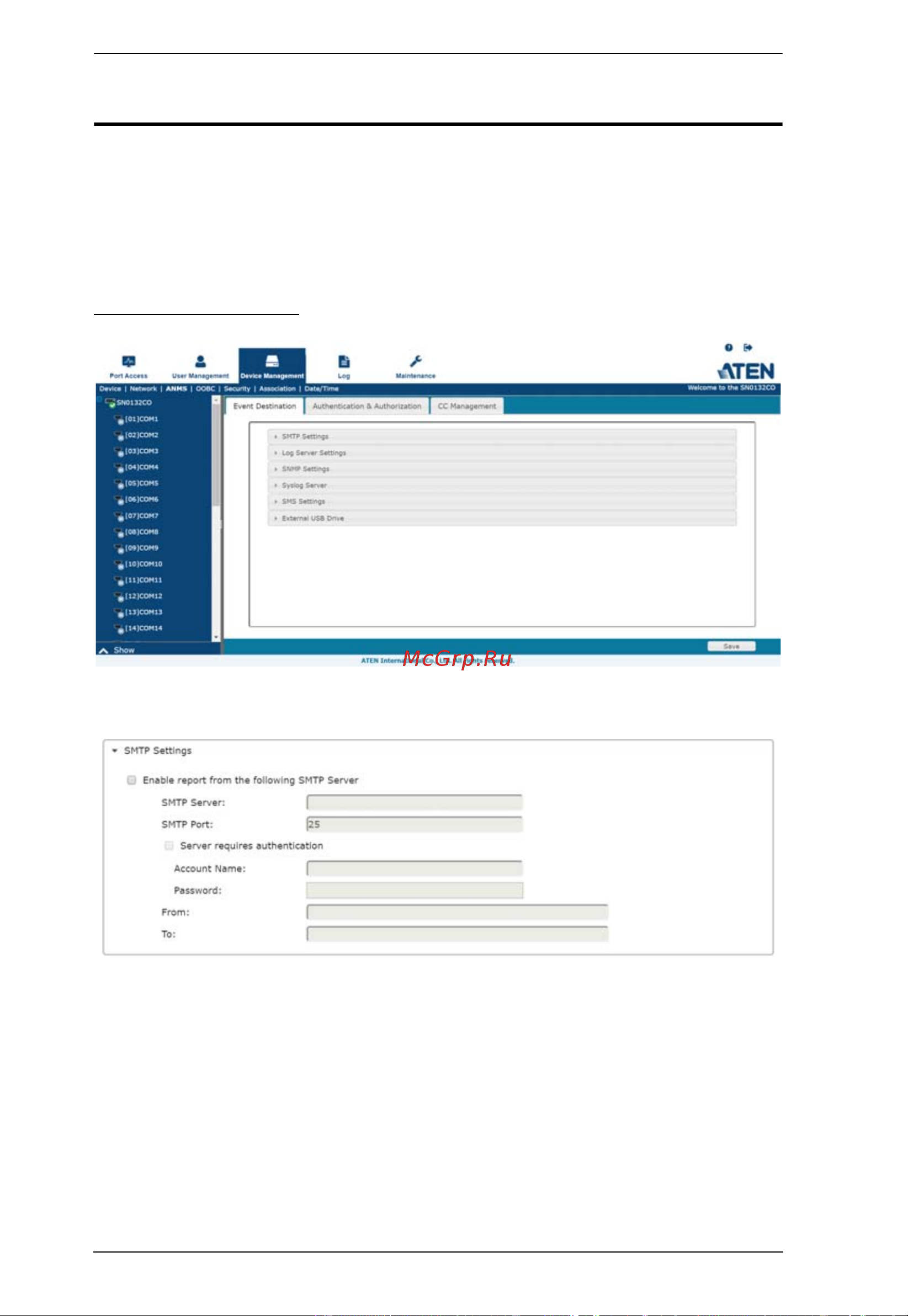 Aten SN0116CO [124/203] Event destination