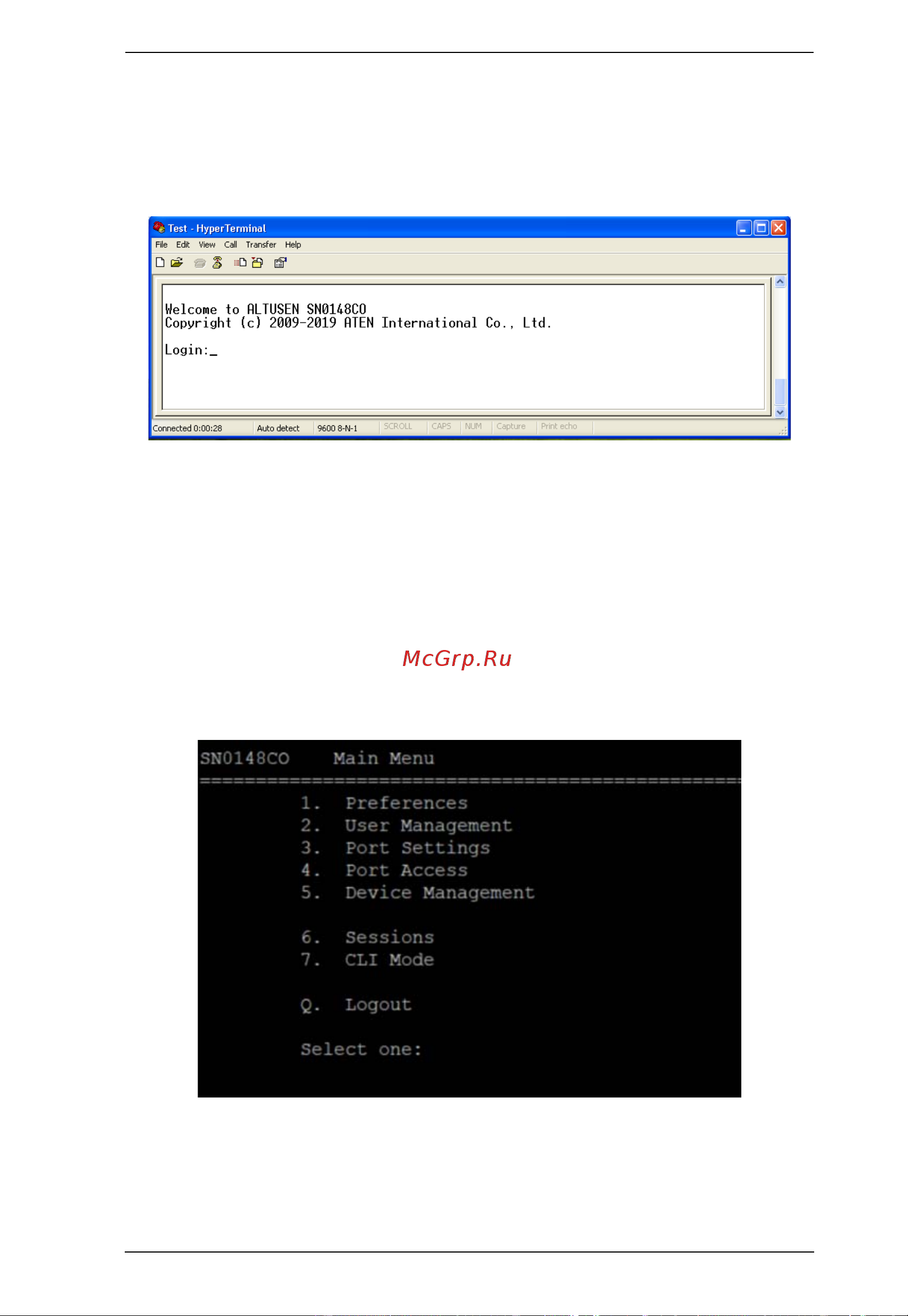 Aten SN0148CO [51/203] Local console main menu