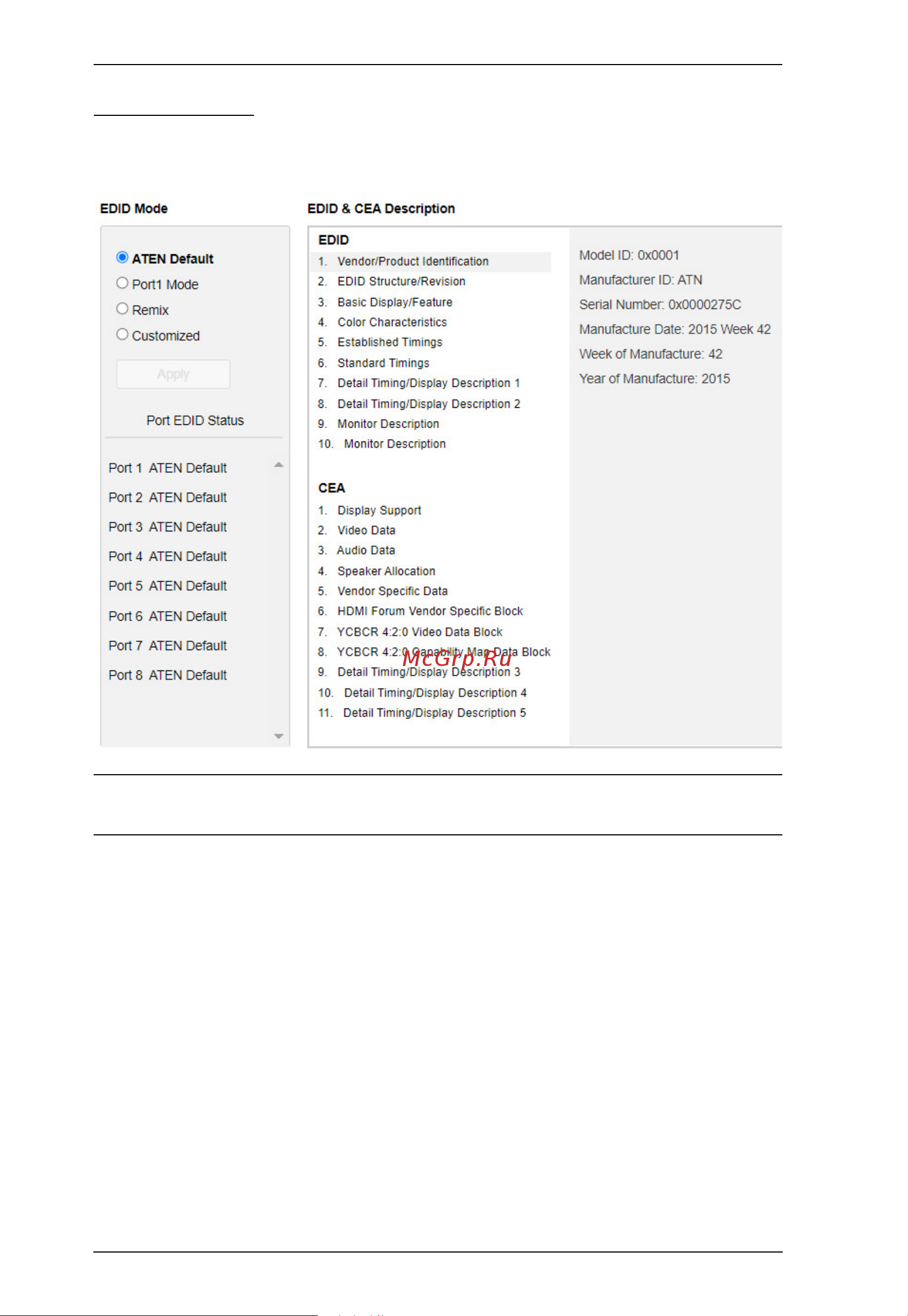 Aten VM5808HA [70/124] Edid settings