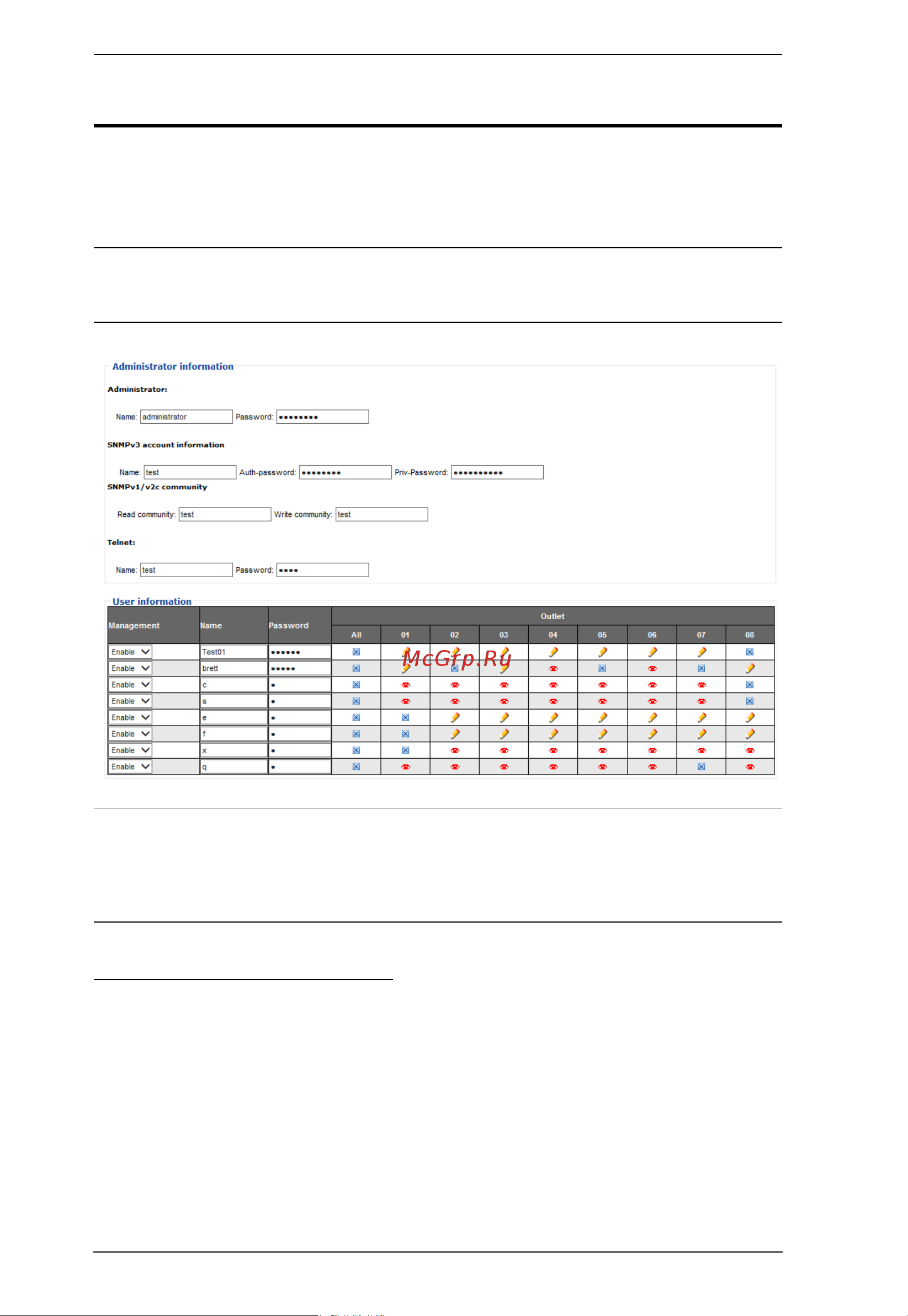 Aten PE6208AV [52/110] Snmpv3 account information