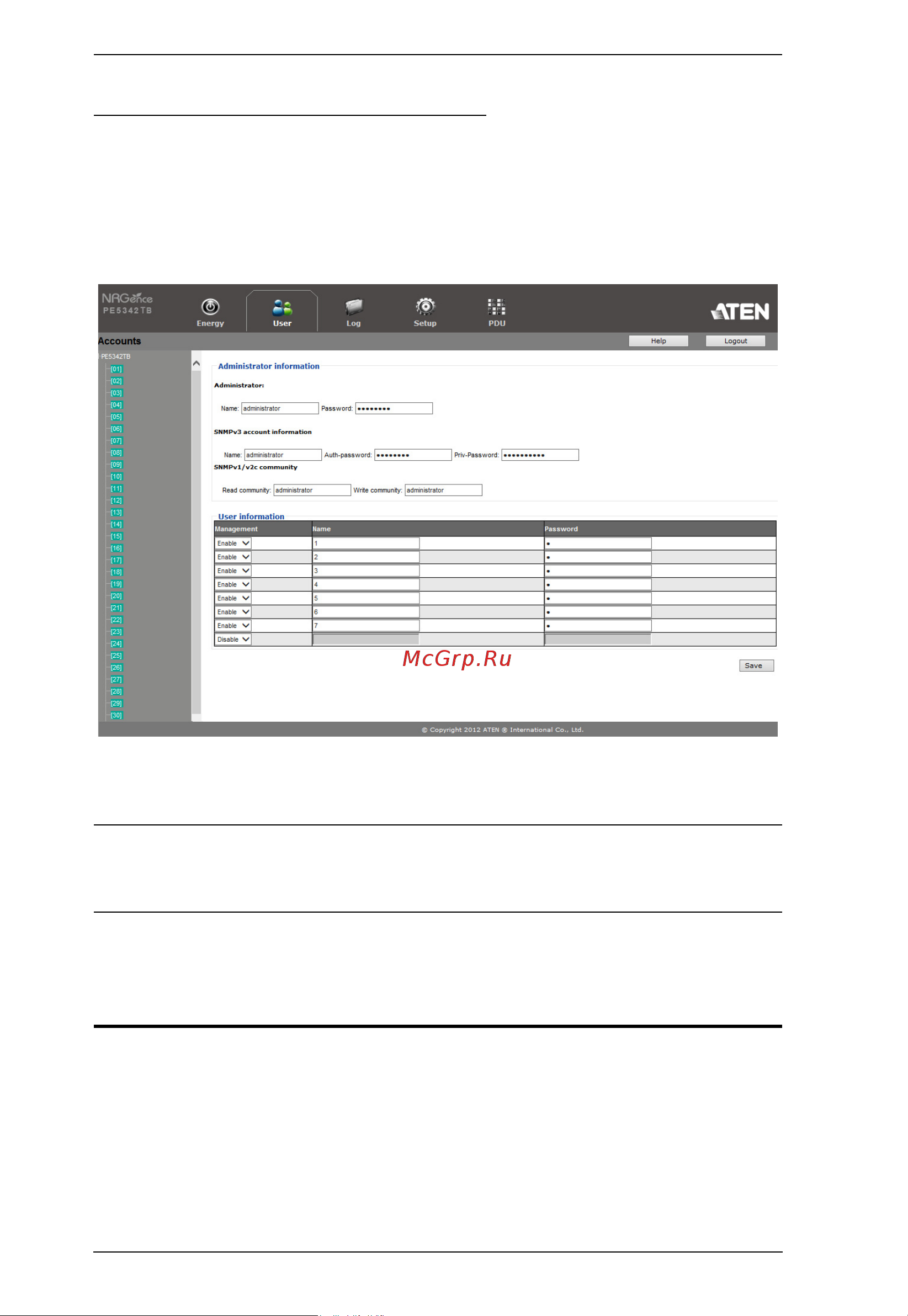 Aten PE5342TG [38/88] Changing the administrator login
