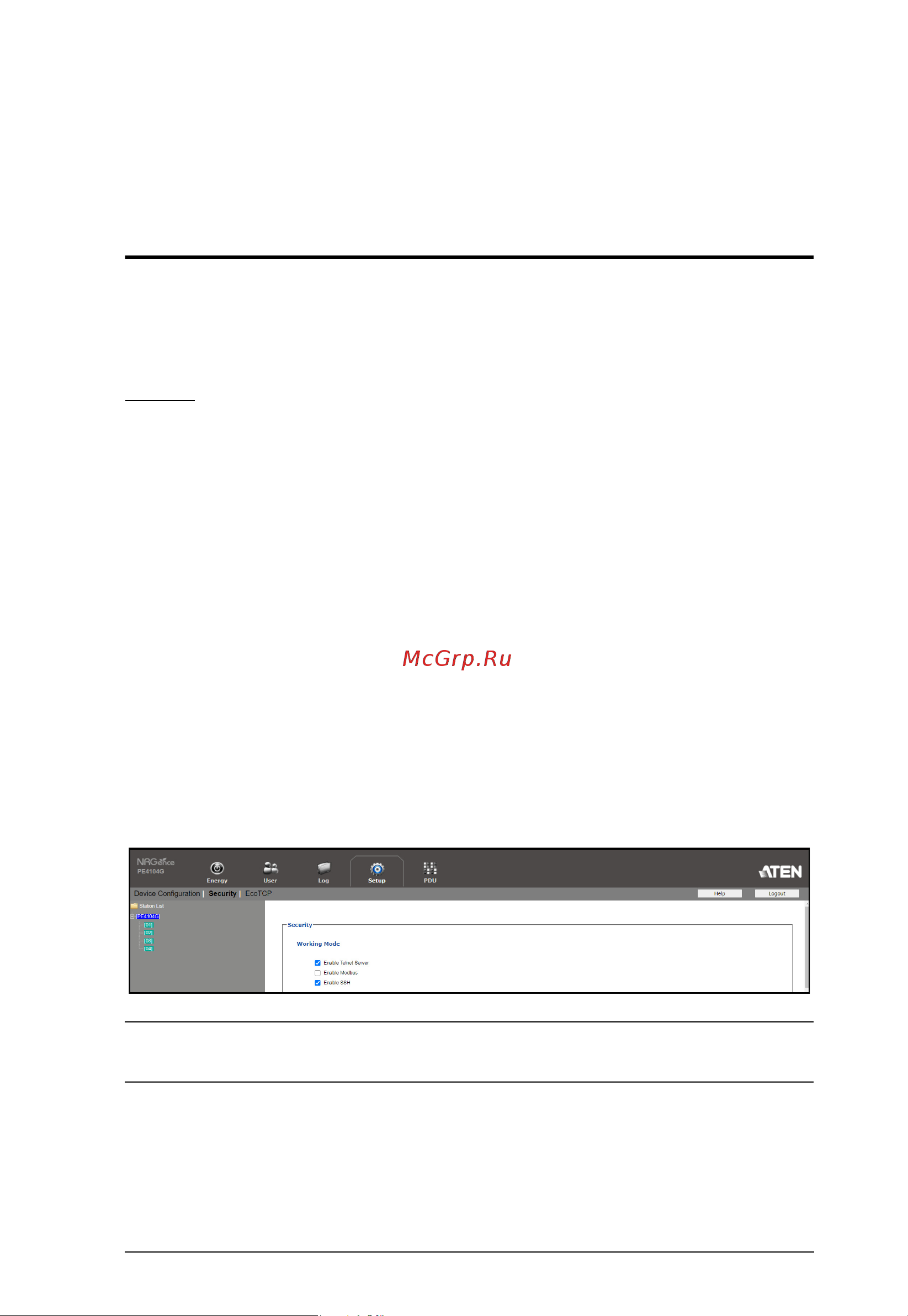 Aten PE4104G [63/84] Telnet commands
