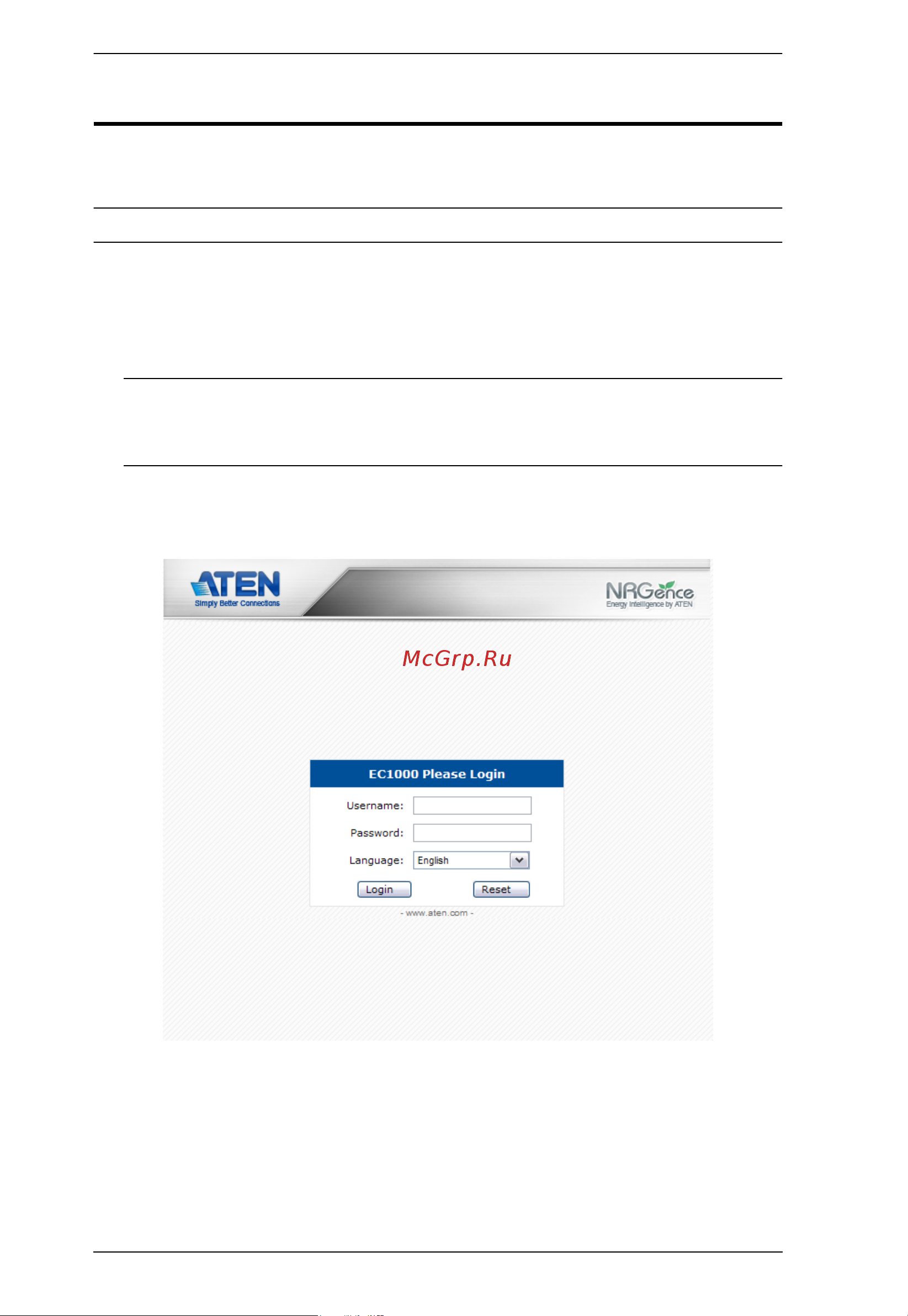 Aten EC1000 [30/81] Browser login