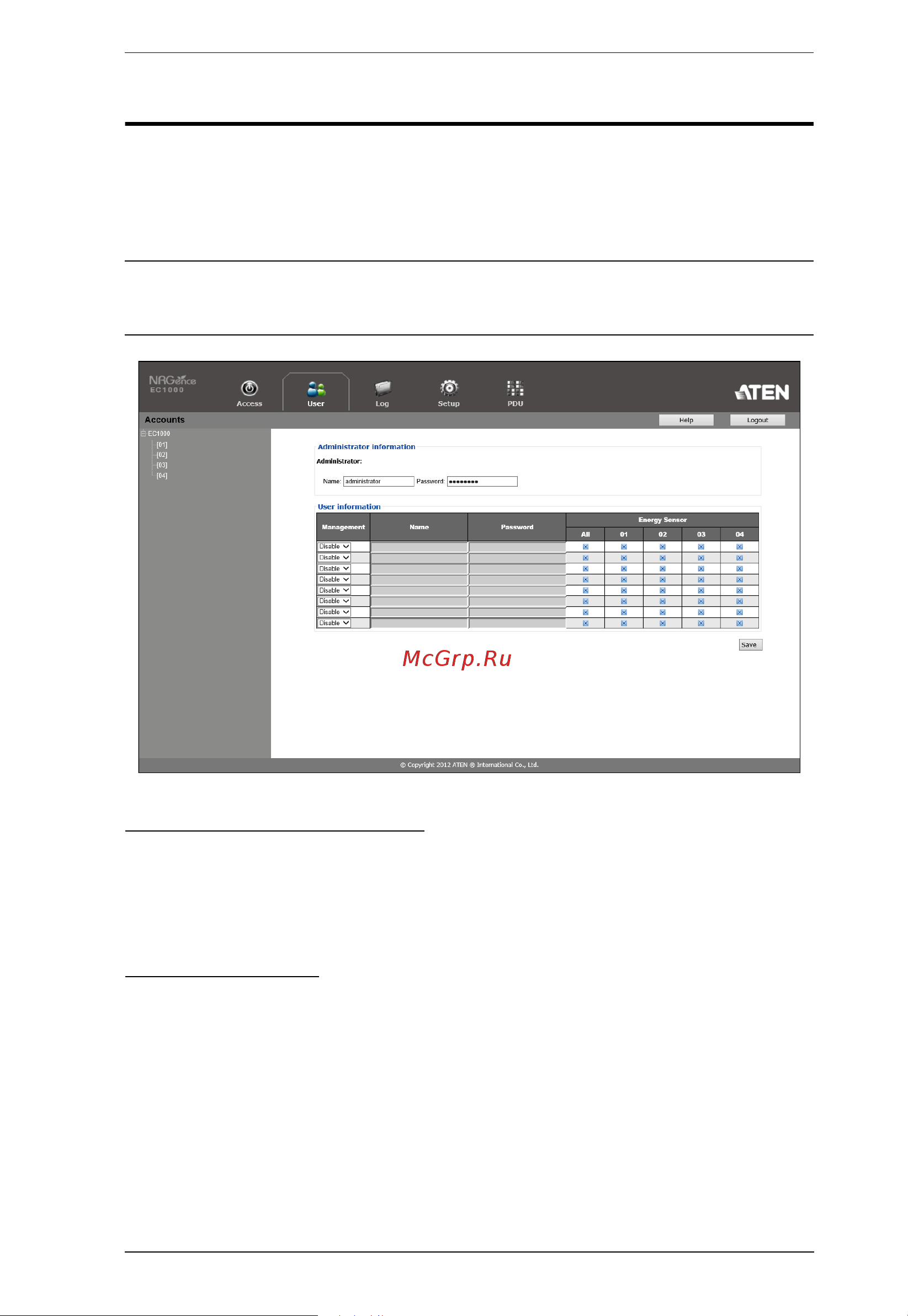 Aten EC1000 [39/81] Administrator information