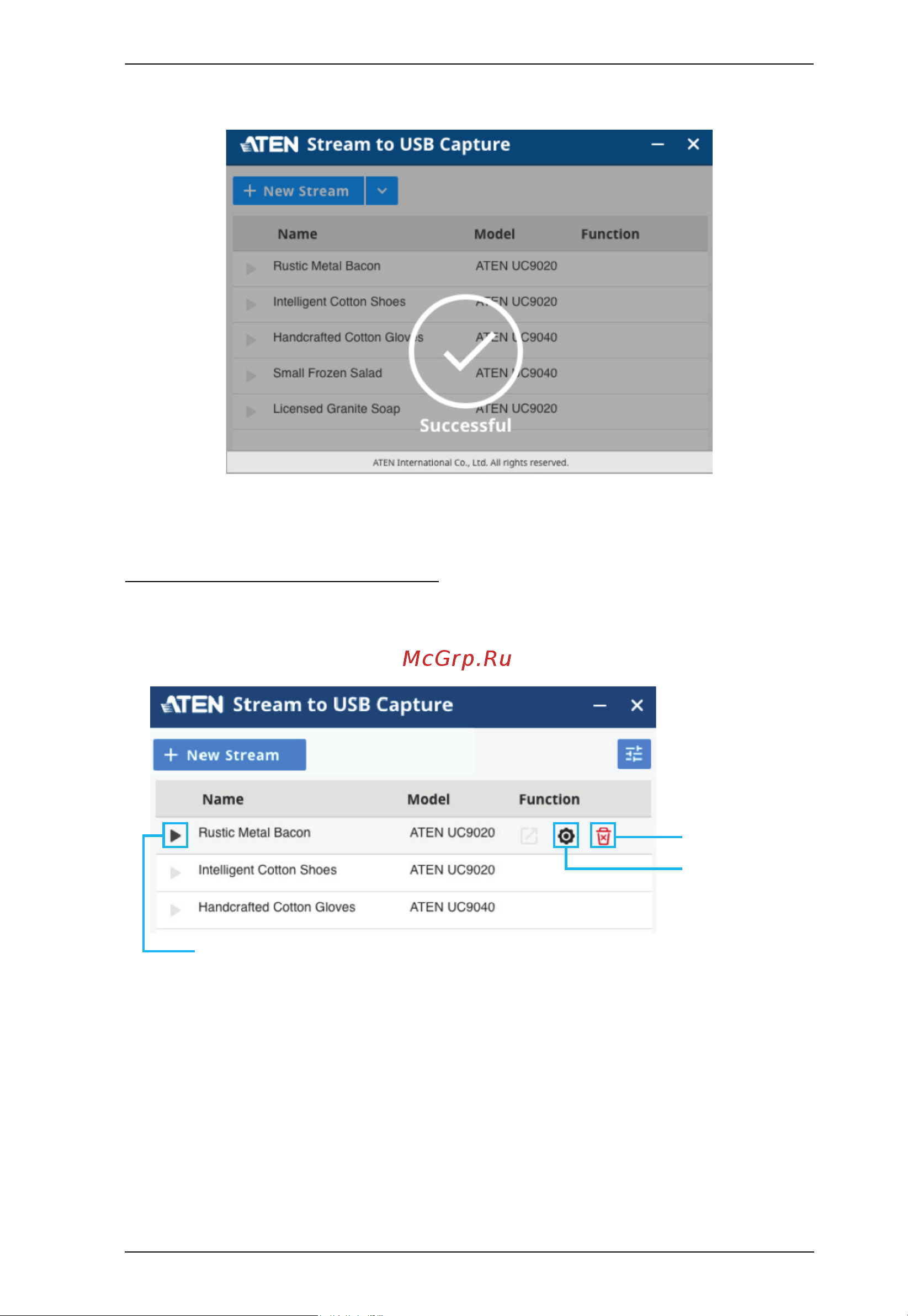 Aten StreamLIVE HD UC9020 [15/20] Once successfully added the following success icon appears