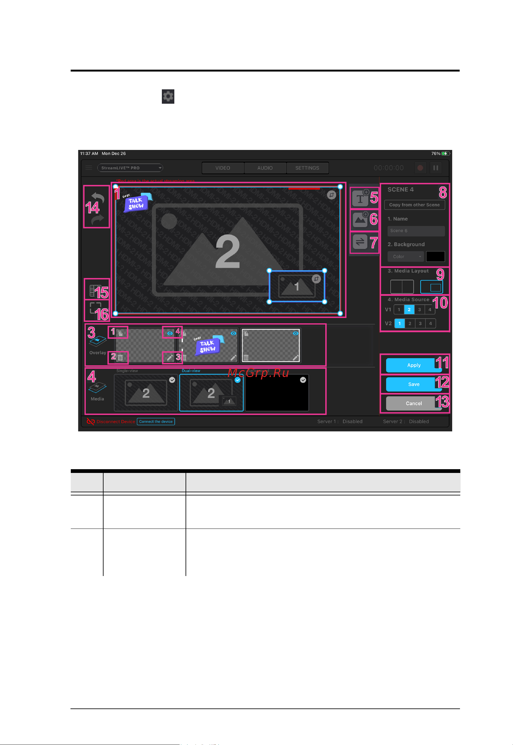 Aten StreamLIVE PRO UC9040 [51/102] Scene editor
