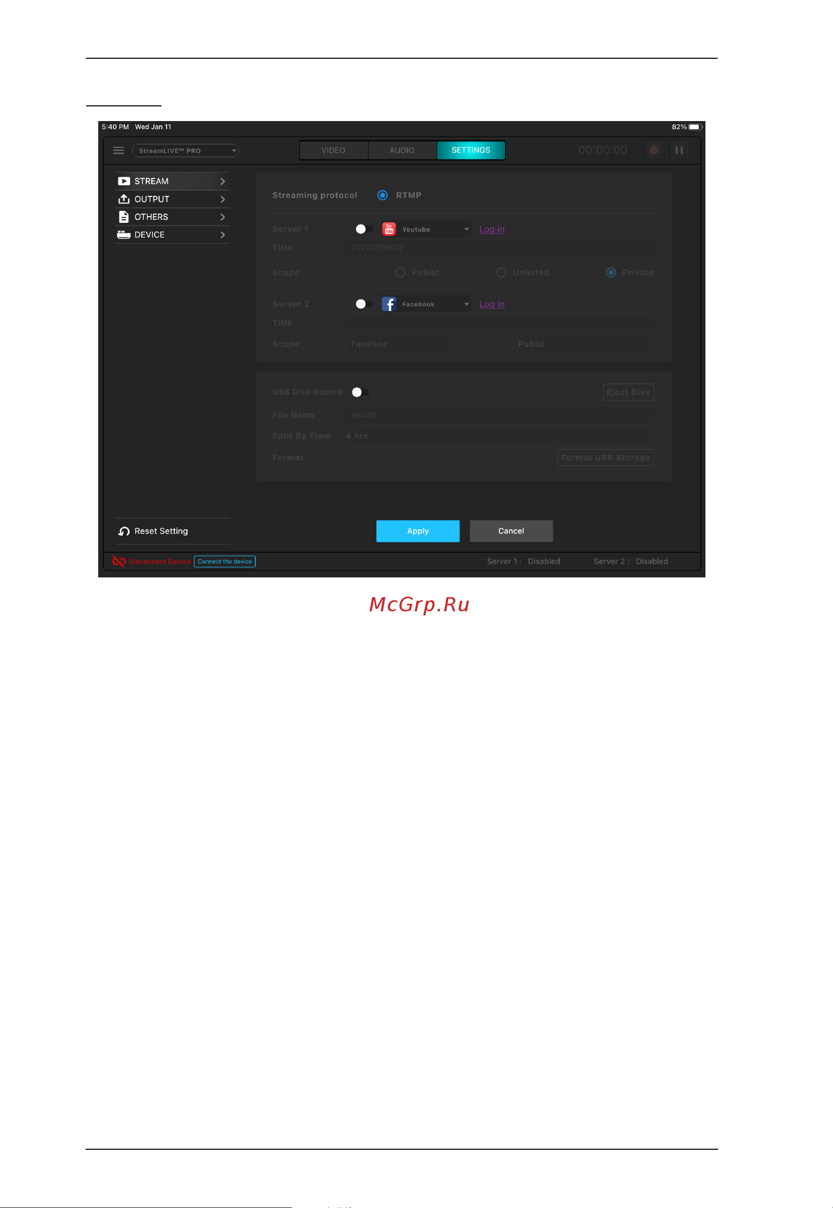 Aten StreamLIVE PRO UC9040 [62/102] Stream